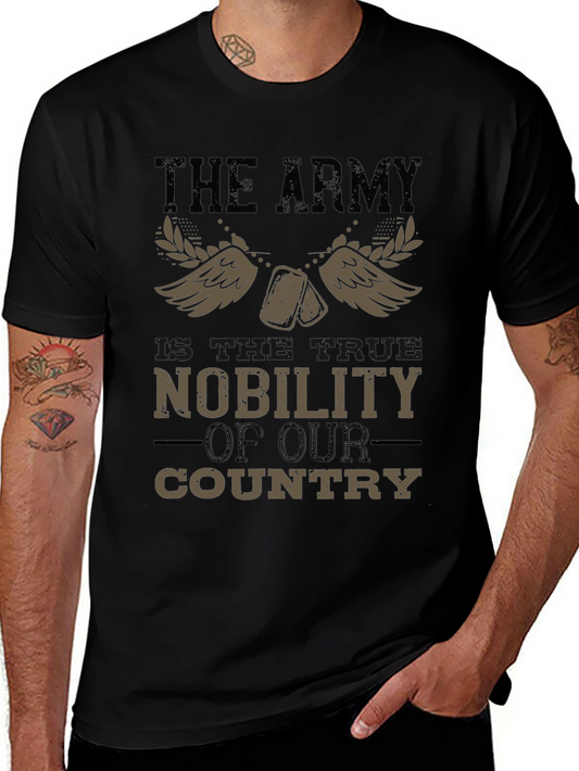 Camiseta Negra Militar El Ejército es Nobleza
