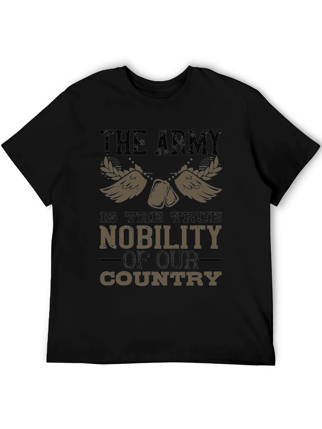 Camiseta Negra Militar El Ejército es Nobleza