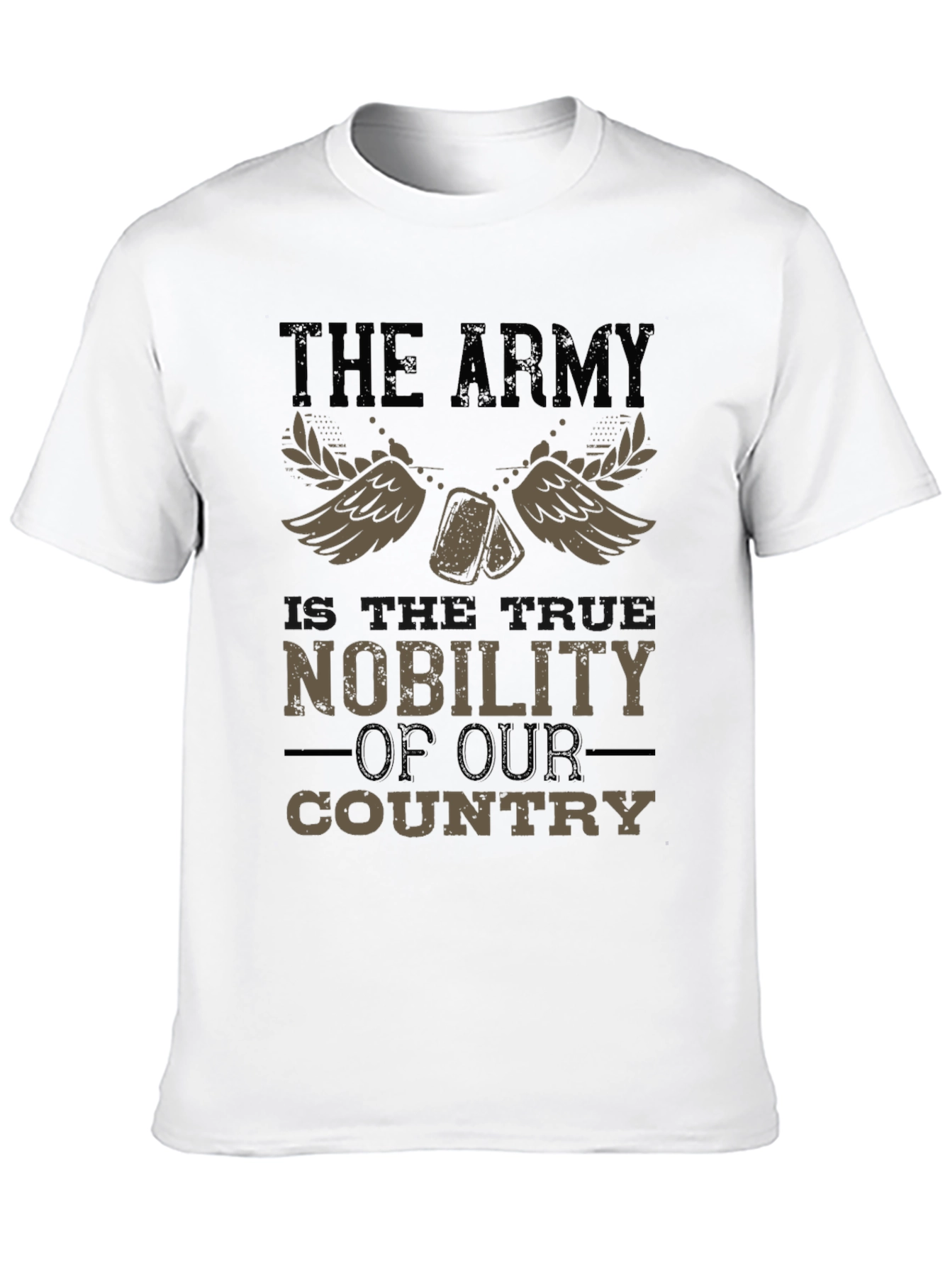 Camiseta Negra Militar El Ejército es Nobleza