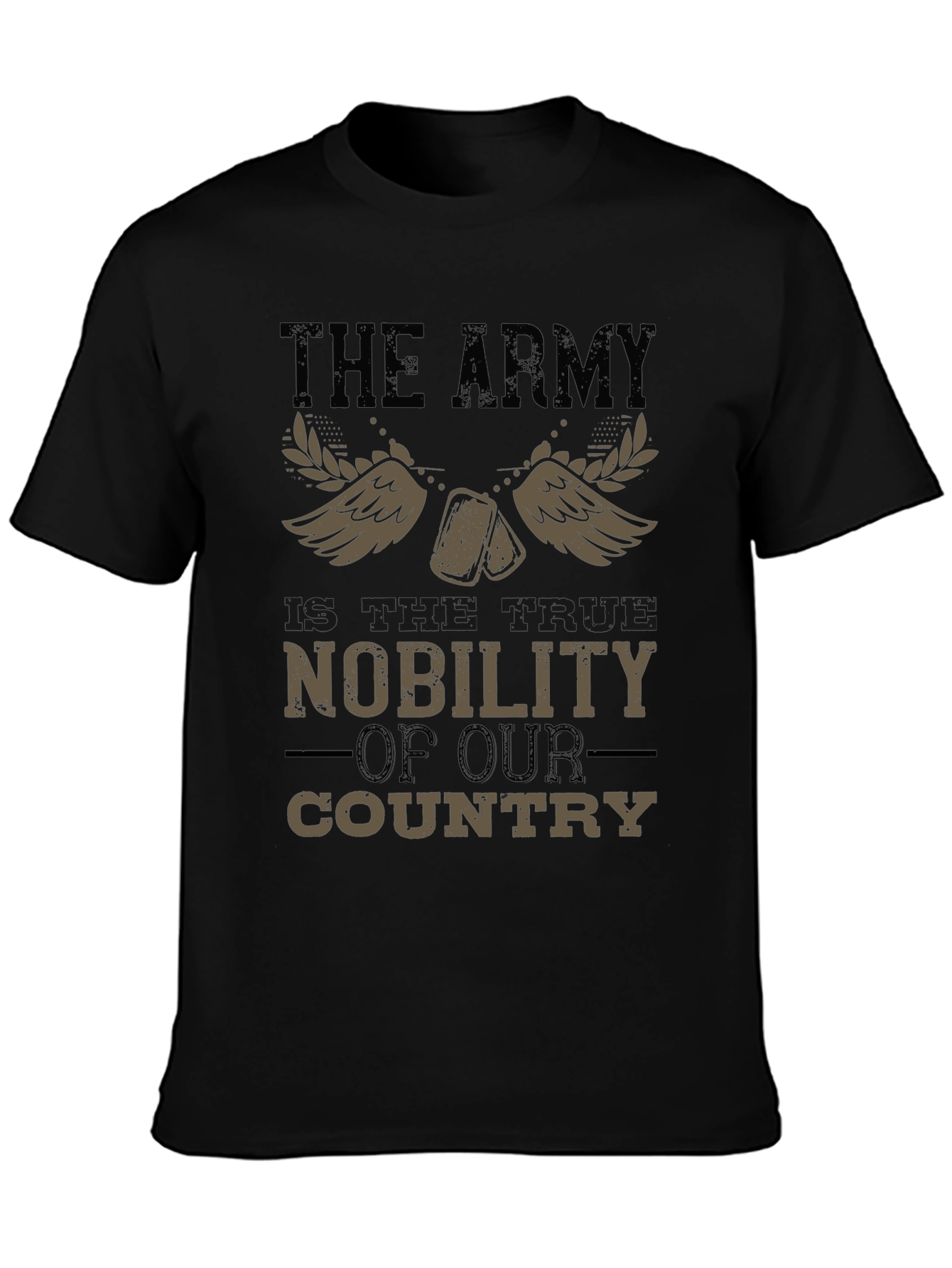 Camiseta Negra Militar El Ejército es Nobleza