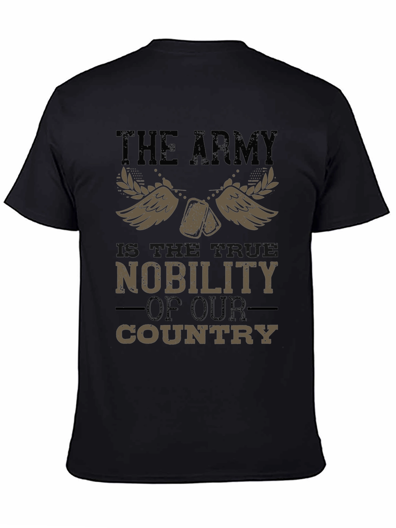 Camiseta Negra Militar El Ejército es Nobleza