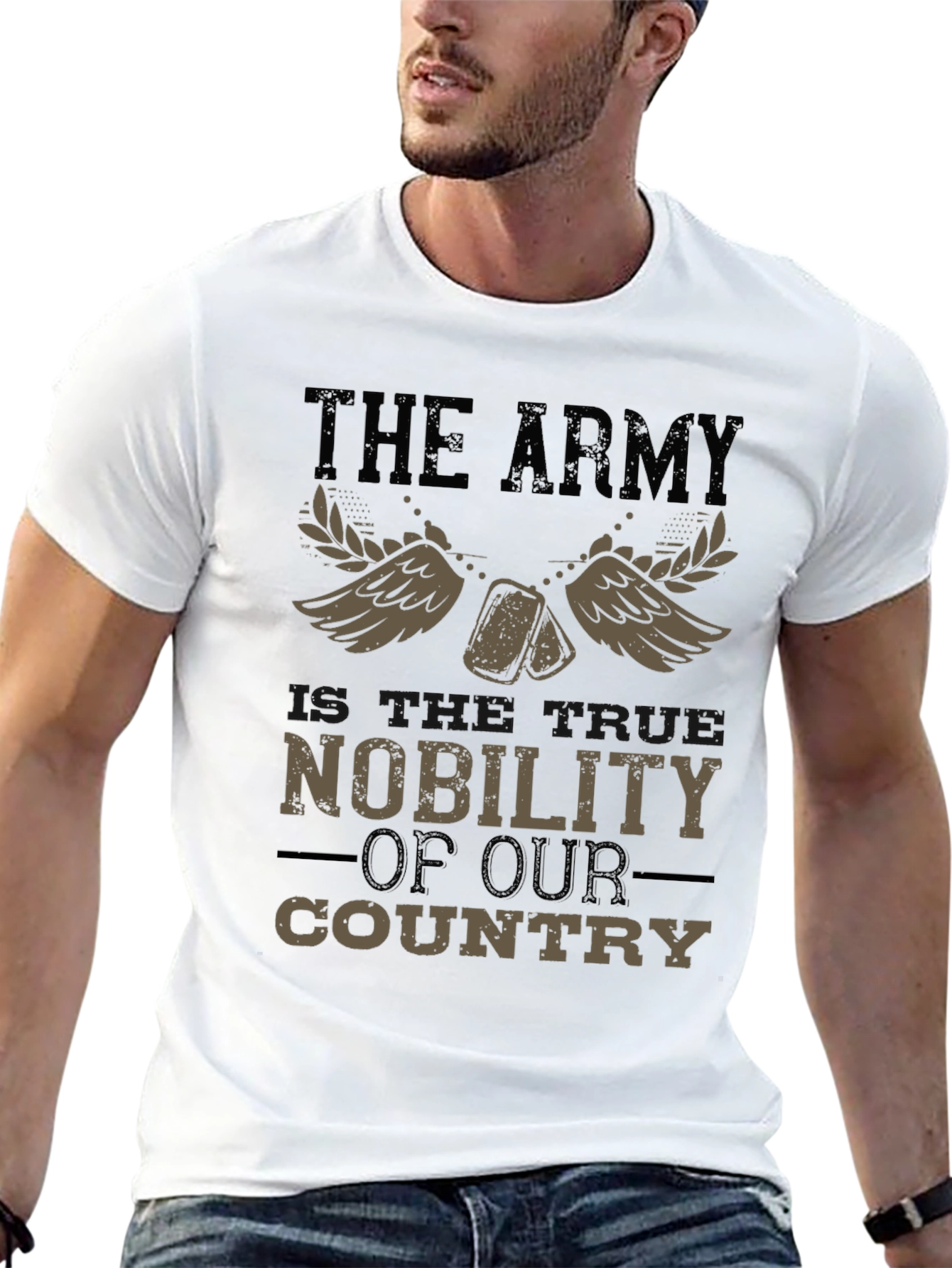 Camiseta Negra Militar El Ejército es Nobleza