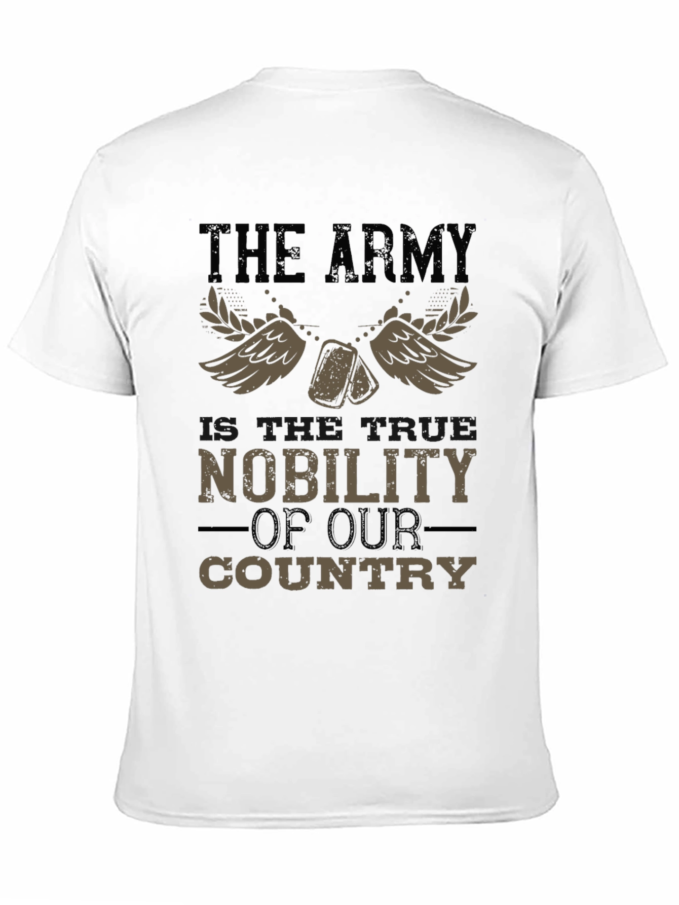Camiseta Negra Militar El Ejército es Nobleza