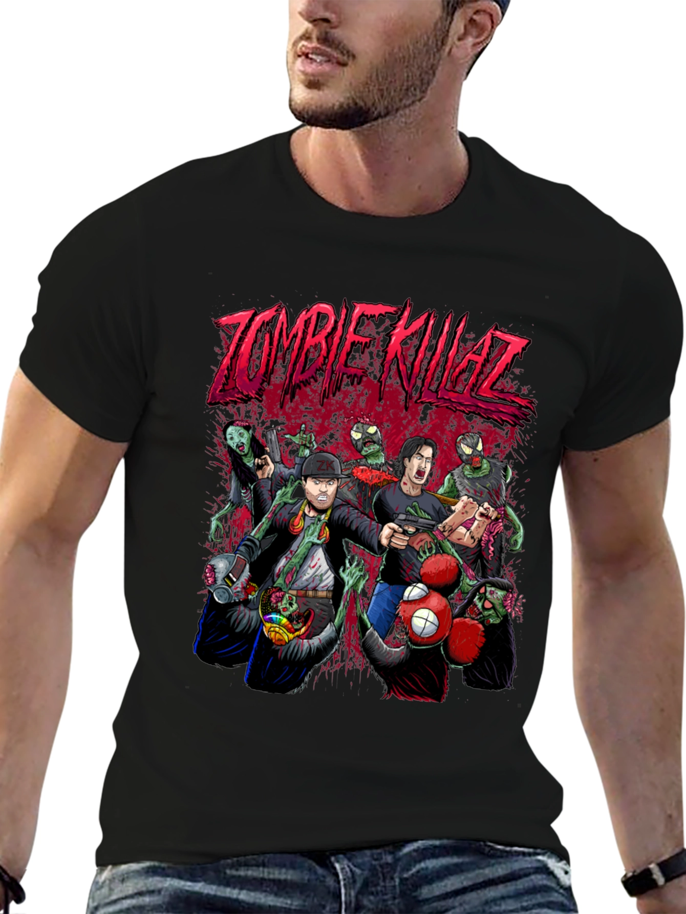 Camiseta Negra Zombie Killaz