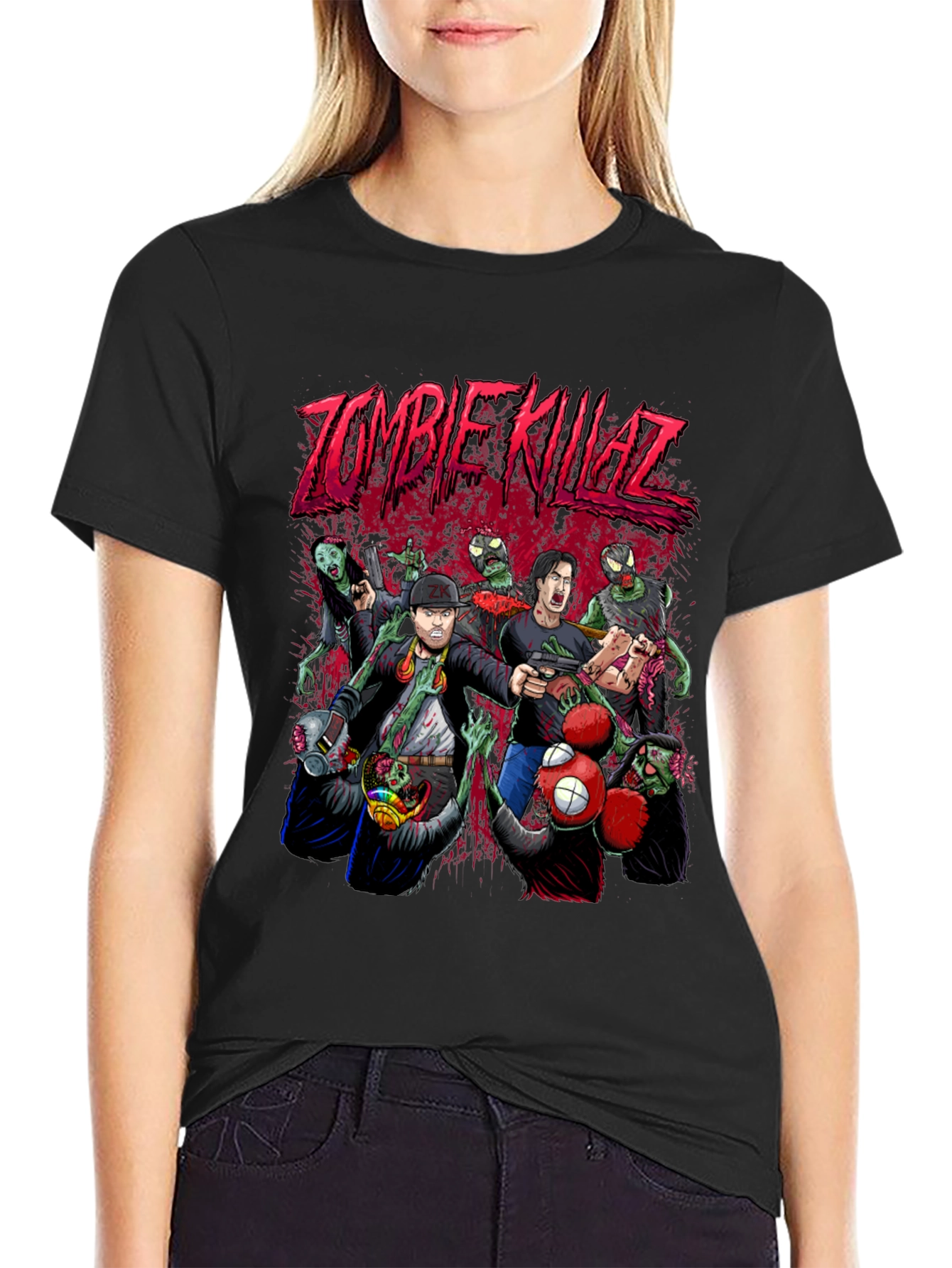 Camiseta Negra Zombie Killaz