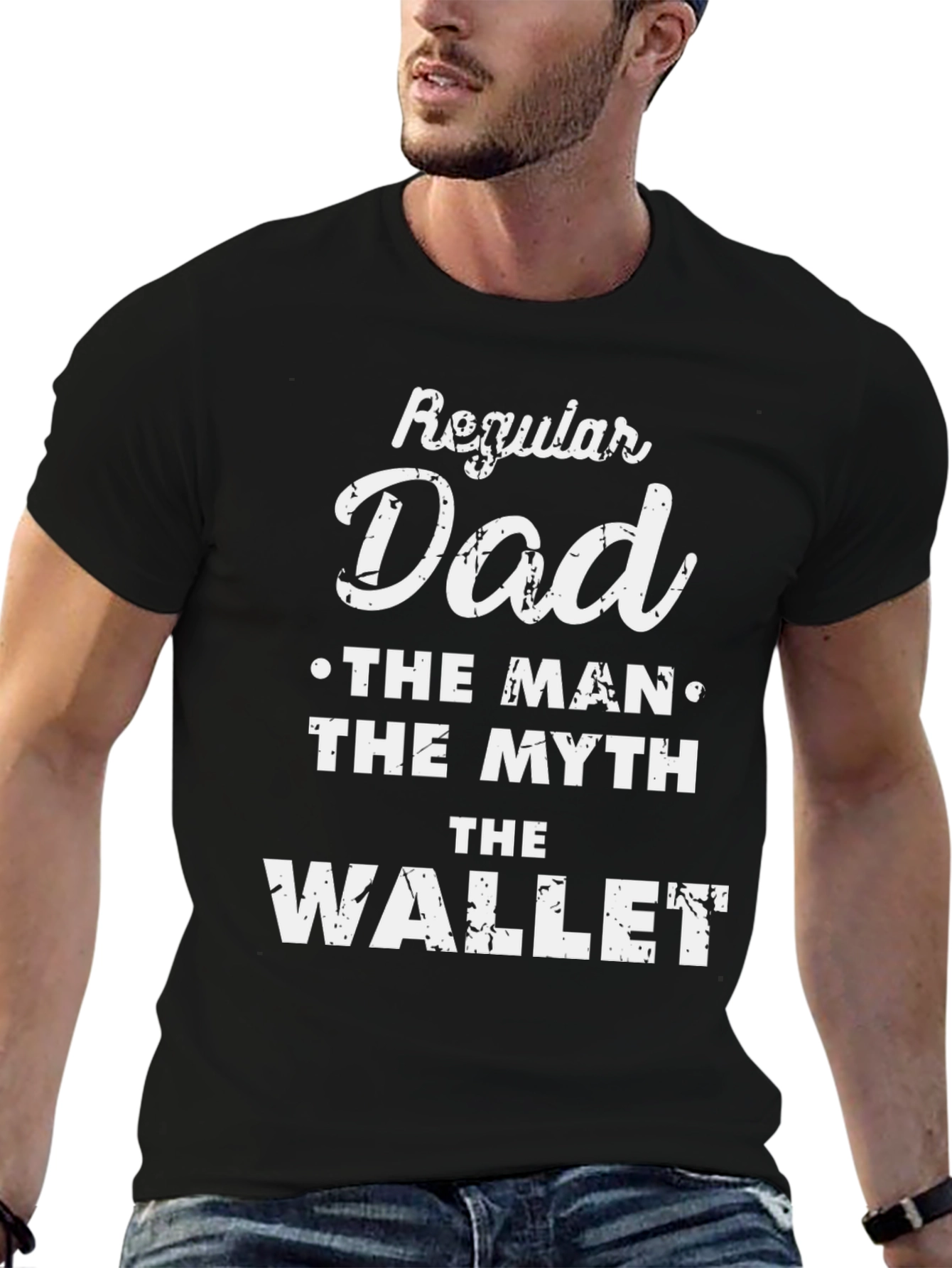 Camiseta Negra Regular Dad