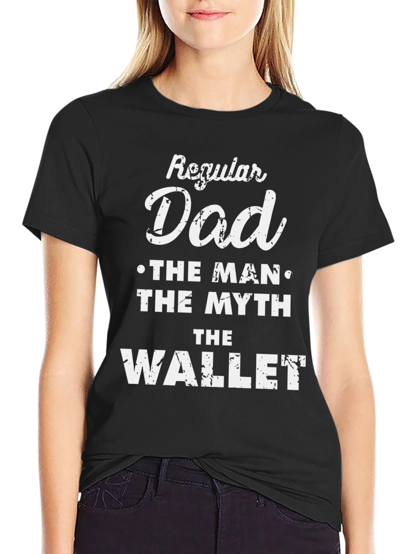 Camiseta Negra Regular Dad