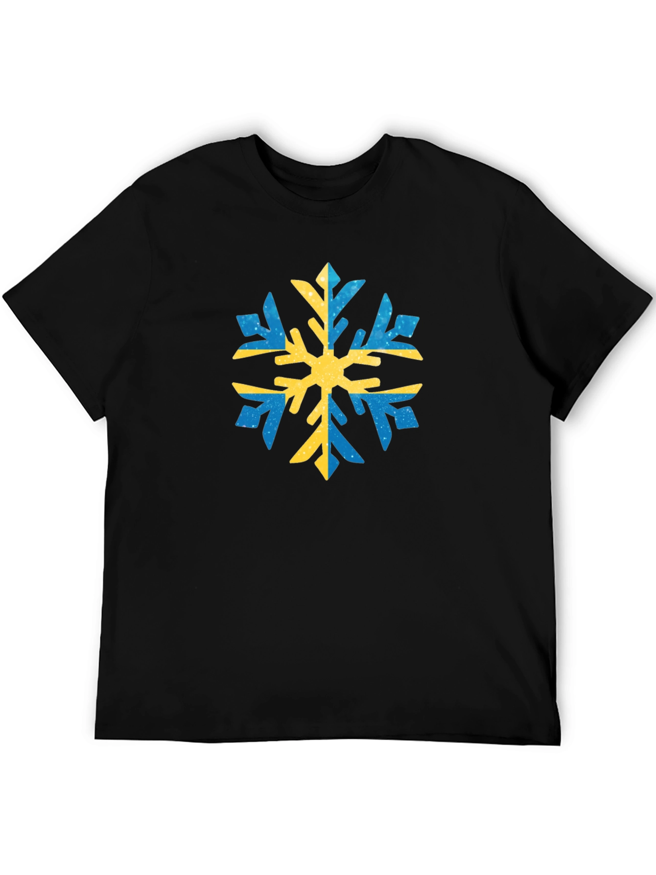Camiseta Negra con Copo de Nieve Sueco