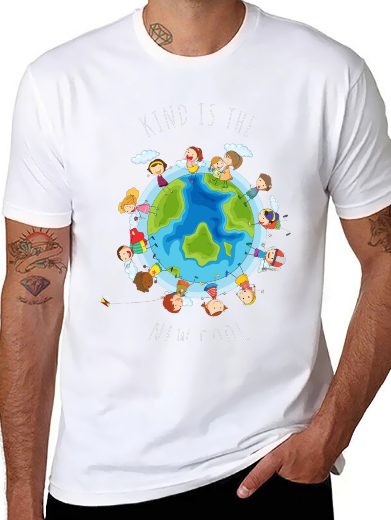 Camiseta Negra Infantil Kind Is The New Cool