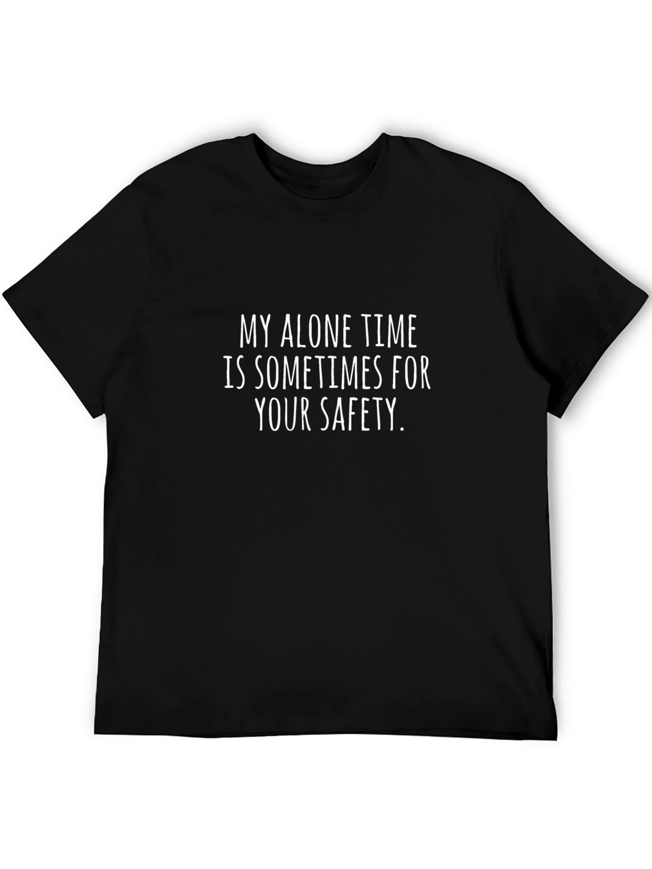 Camiseta Negra: Mi Tiempo a Solas Tu Seguridad