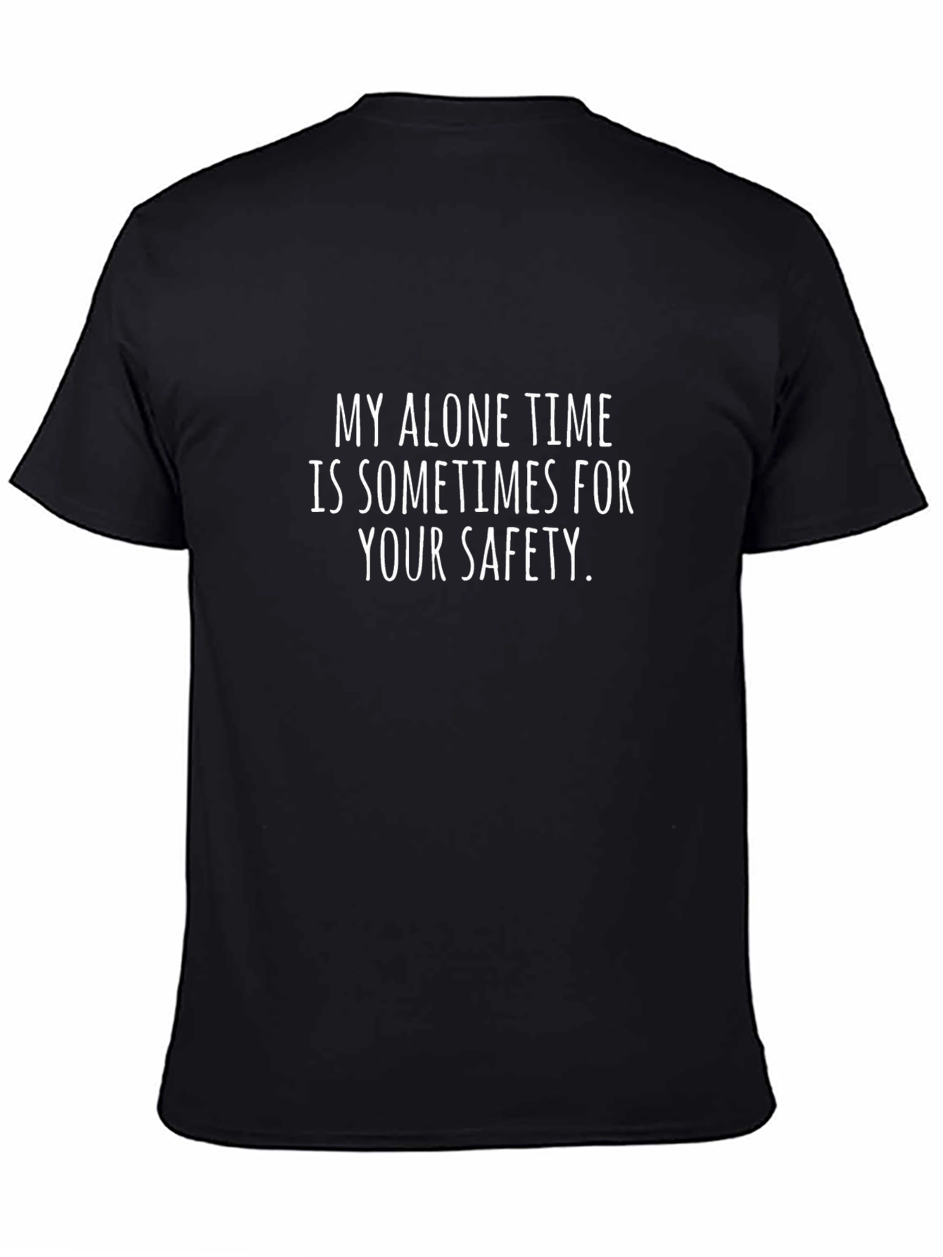 Camiseta Negra: Mi Tiempo a Solas Tu Seguridad