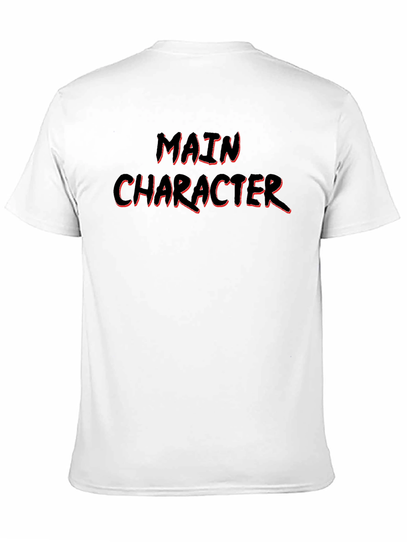 Camiseta Negra Main Character con Borde Rojo