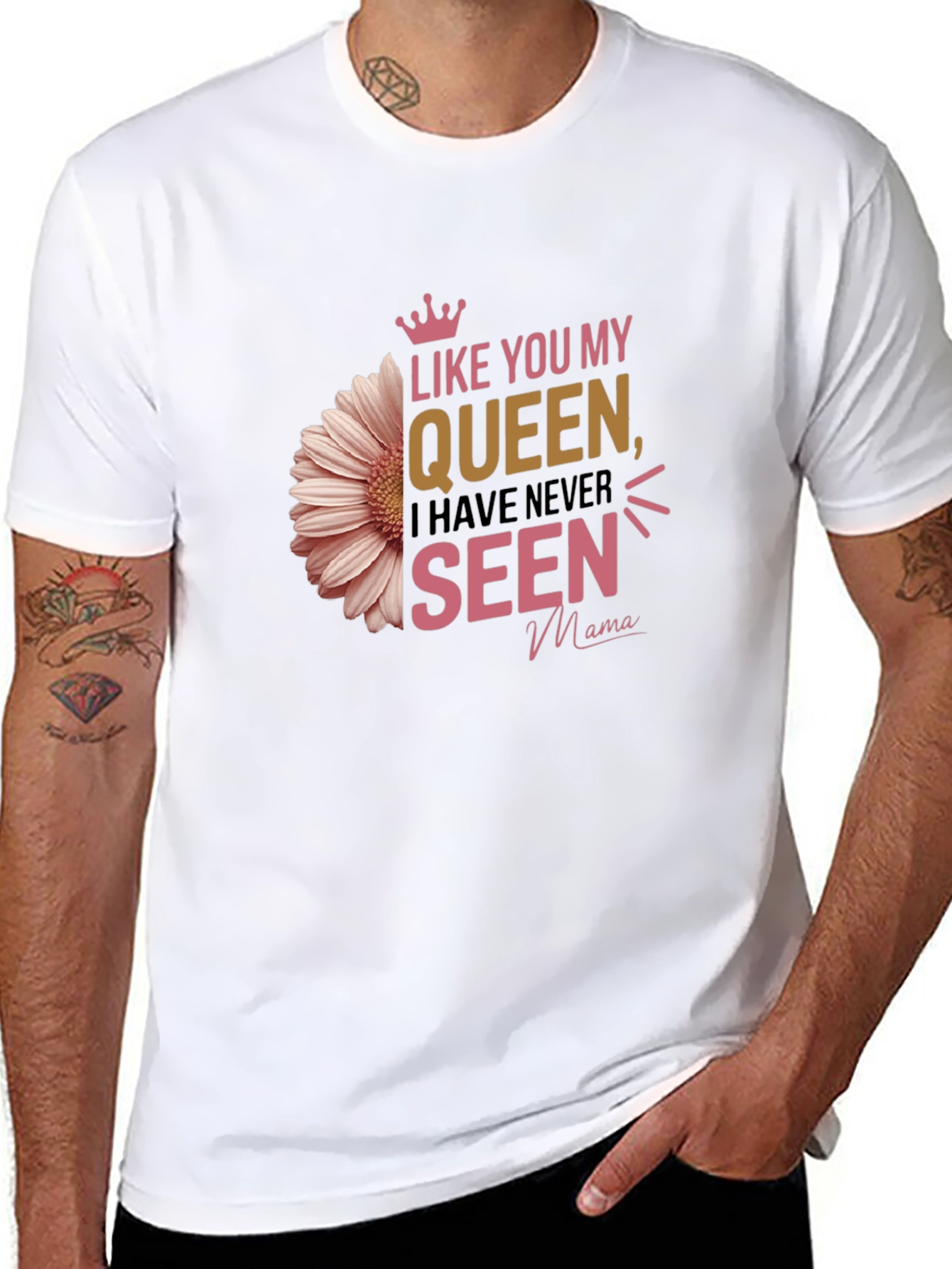 Camiseta Negra Like You My Queen para Mamá