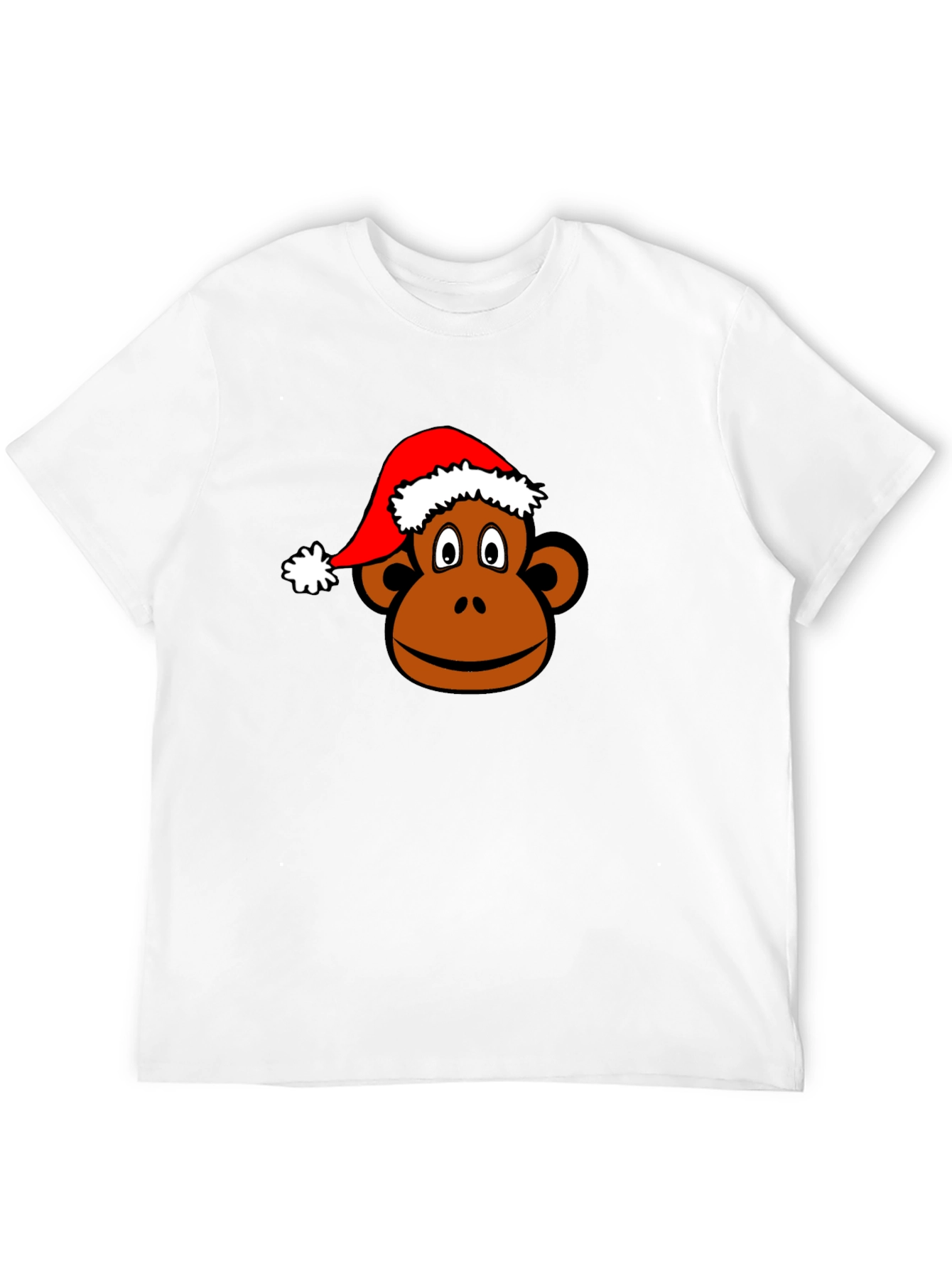 Camiseta Negra con Mono Navideño