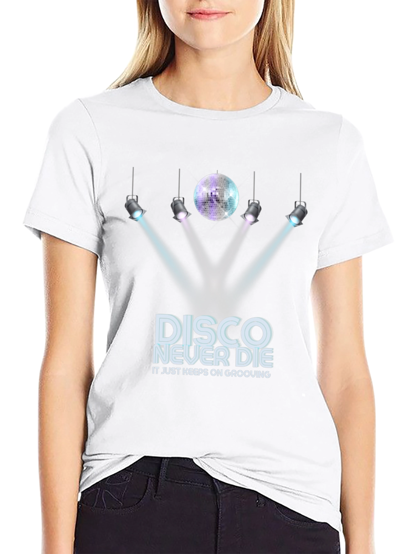 Camiseta Negra Disco Never Die