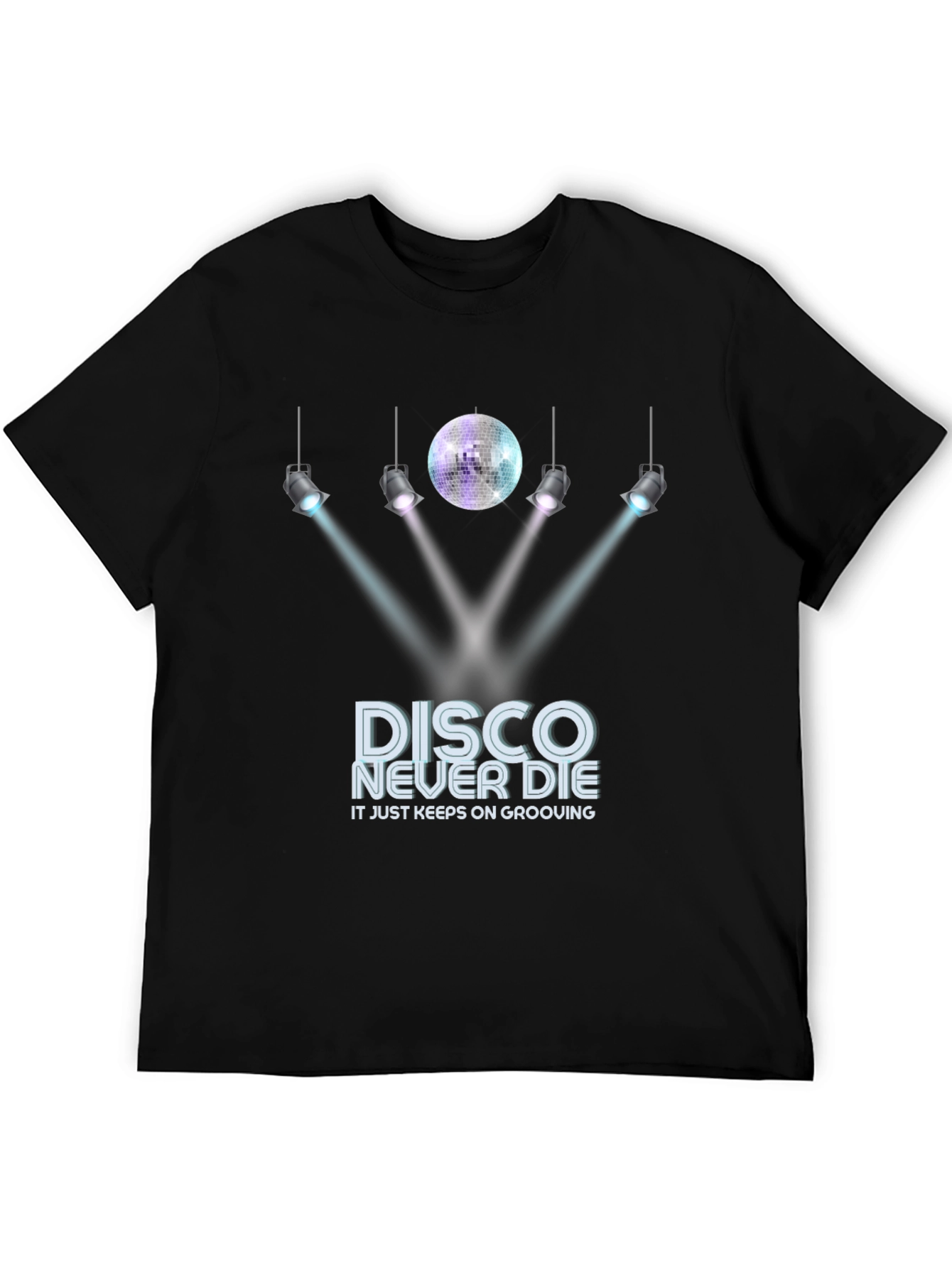 Camiseta Negra Disco Never Die