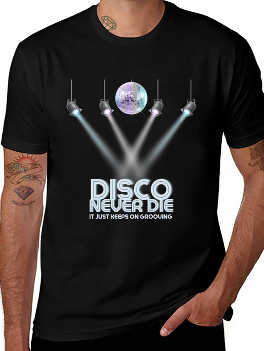 Camiseta Negra Disco Never Die