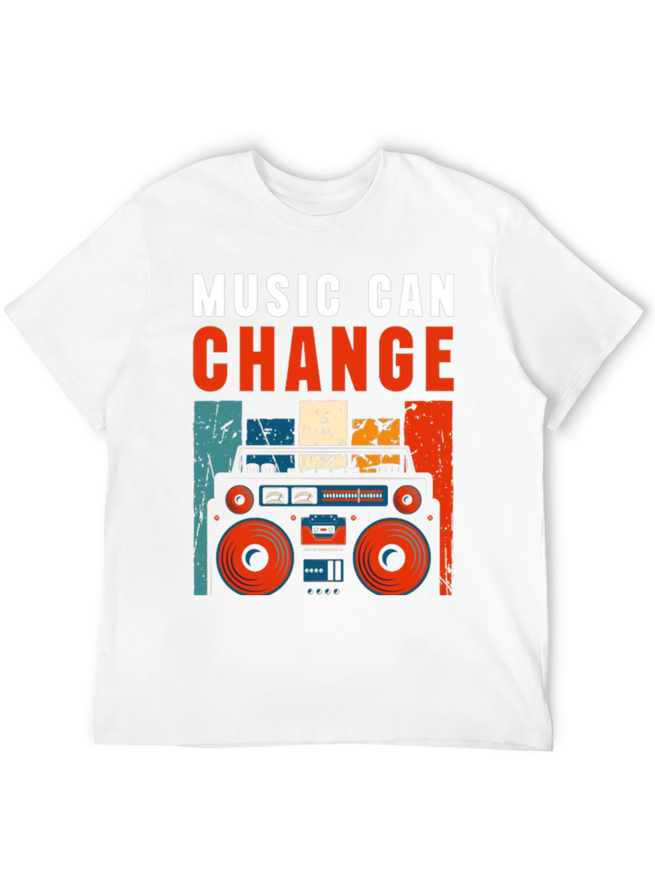 Camiseta Negra Retro La Música Puede Cambiar
