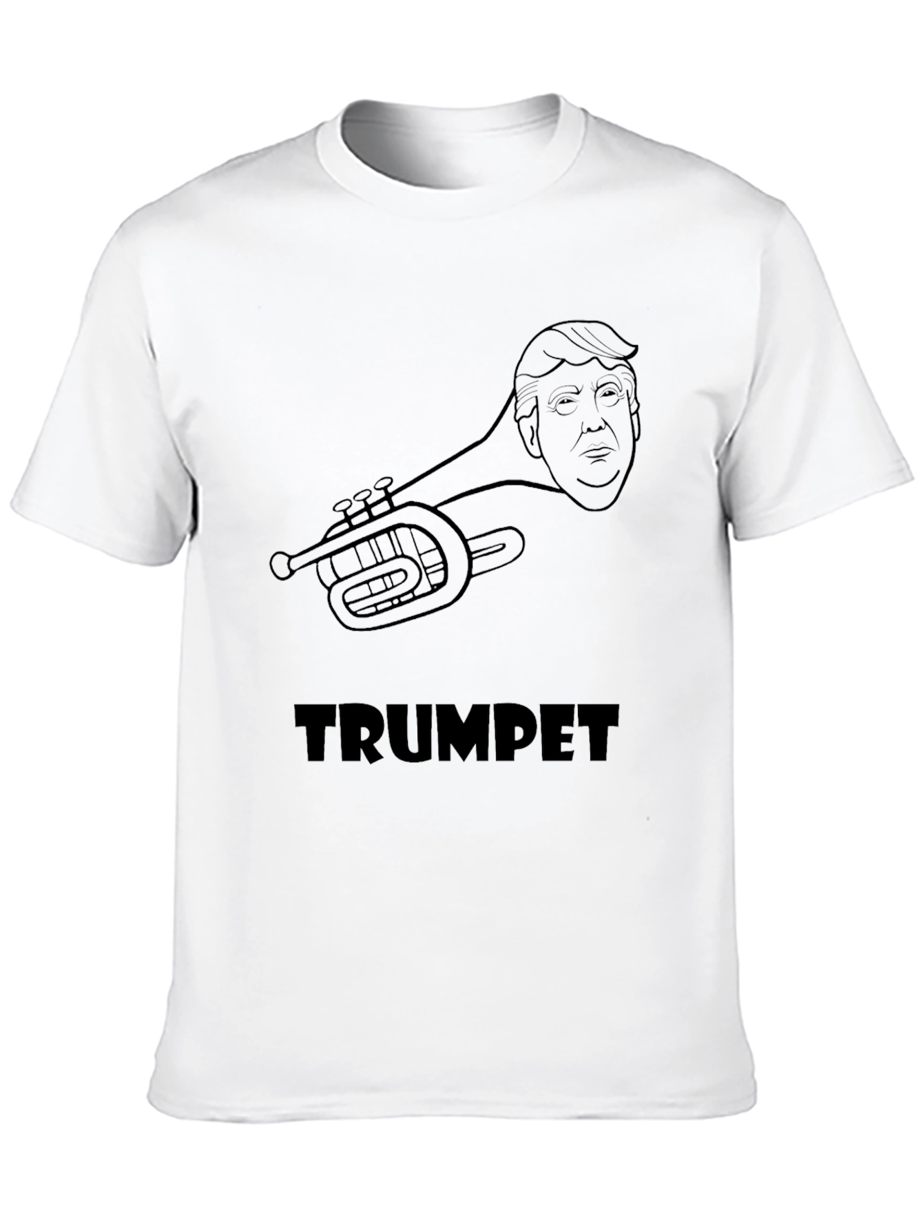 Camiseta Negra Trumpet Diseño Humorístico