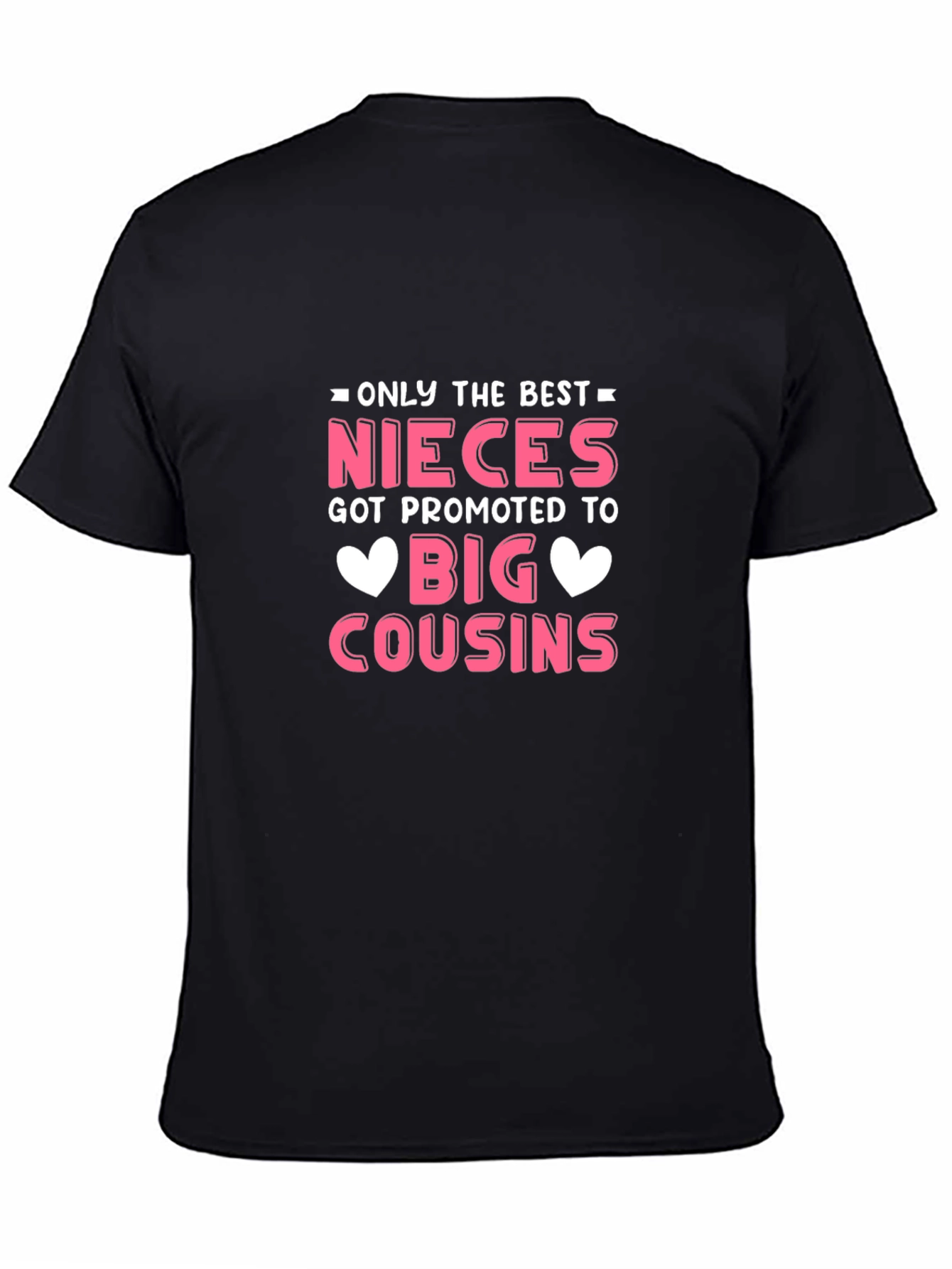 Camiseta Negra Solo las Mejores Sobrinas para Familia
