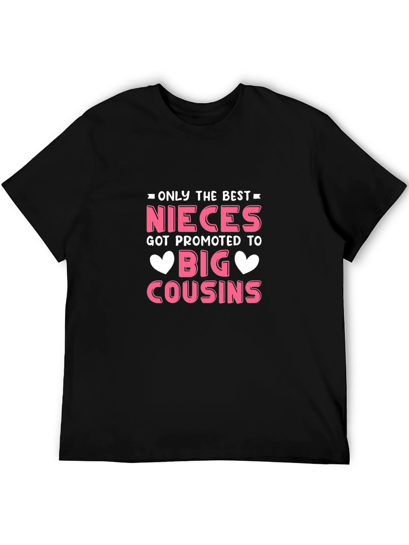Camiseta Negra Solo las Mejores Sobrinas para Familia
