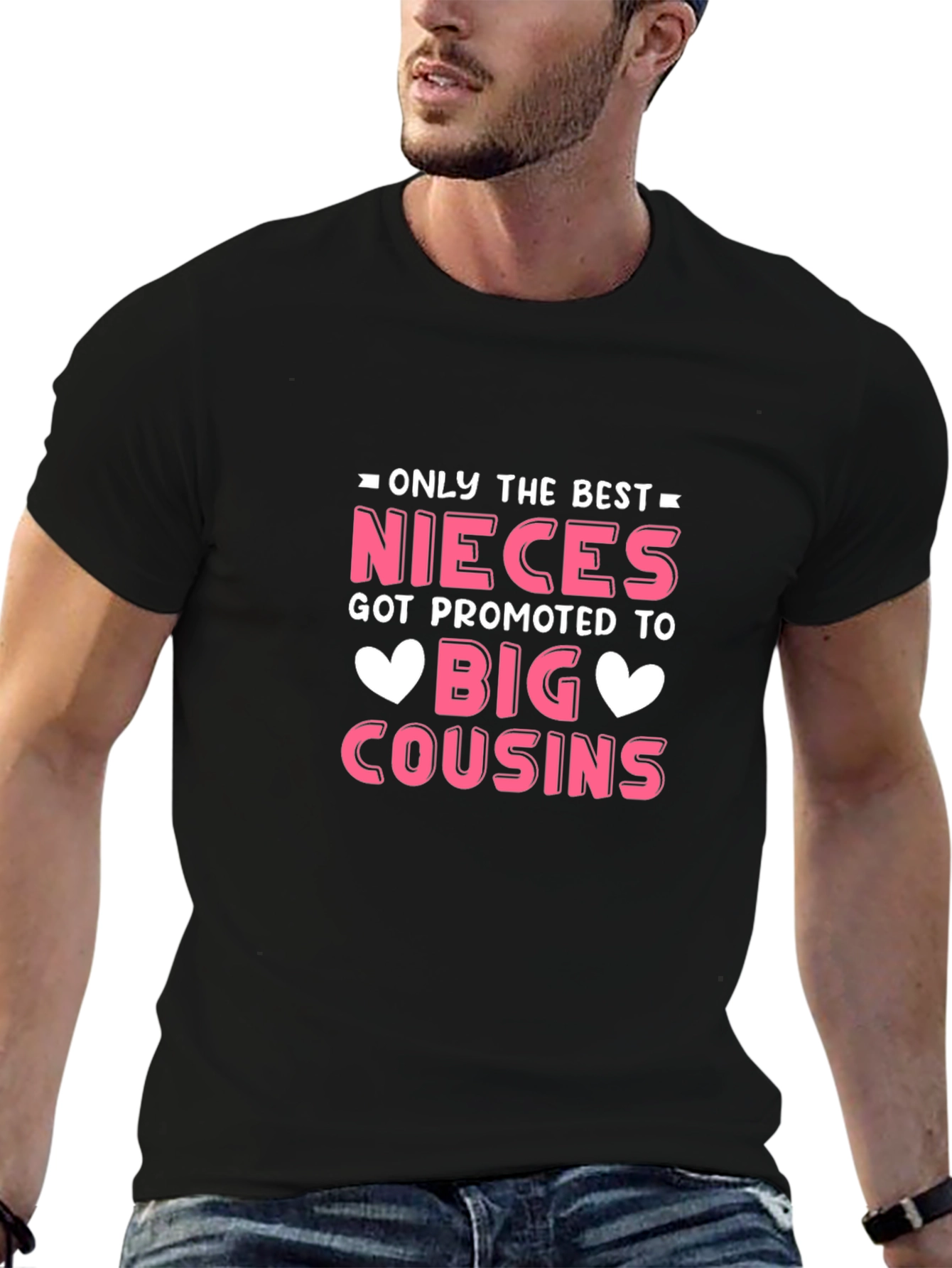 Camiseta Negra Solo las Mejores Sobrinas para Familia