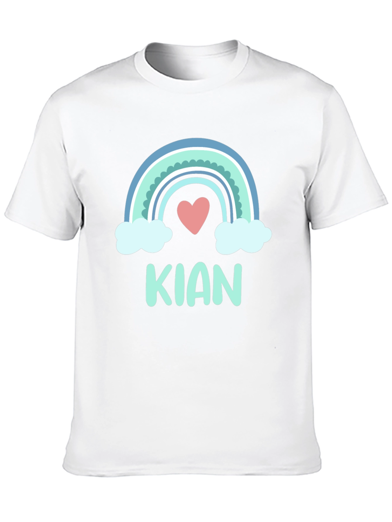 Camiseta Negra con Arcoíris Personalizado KIAN