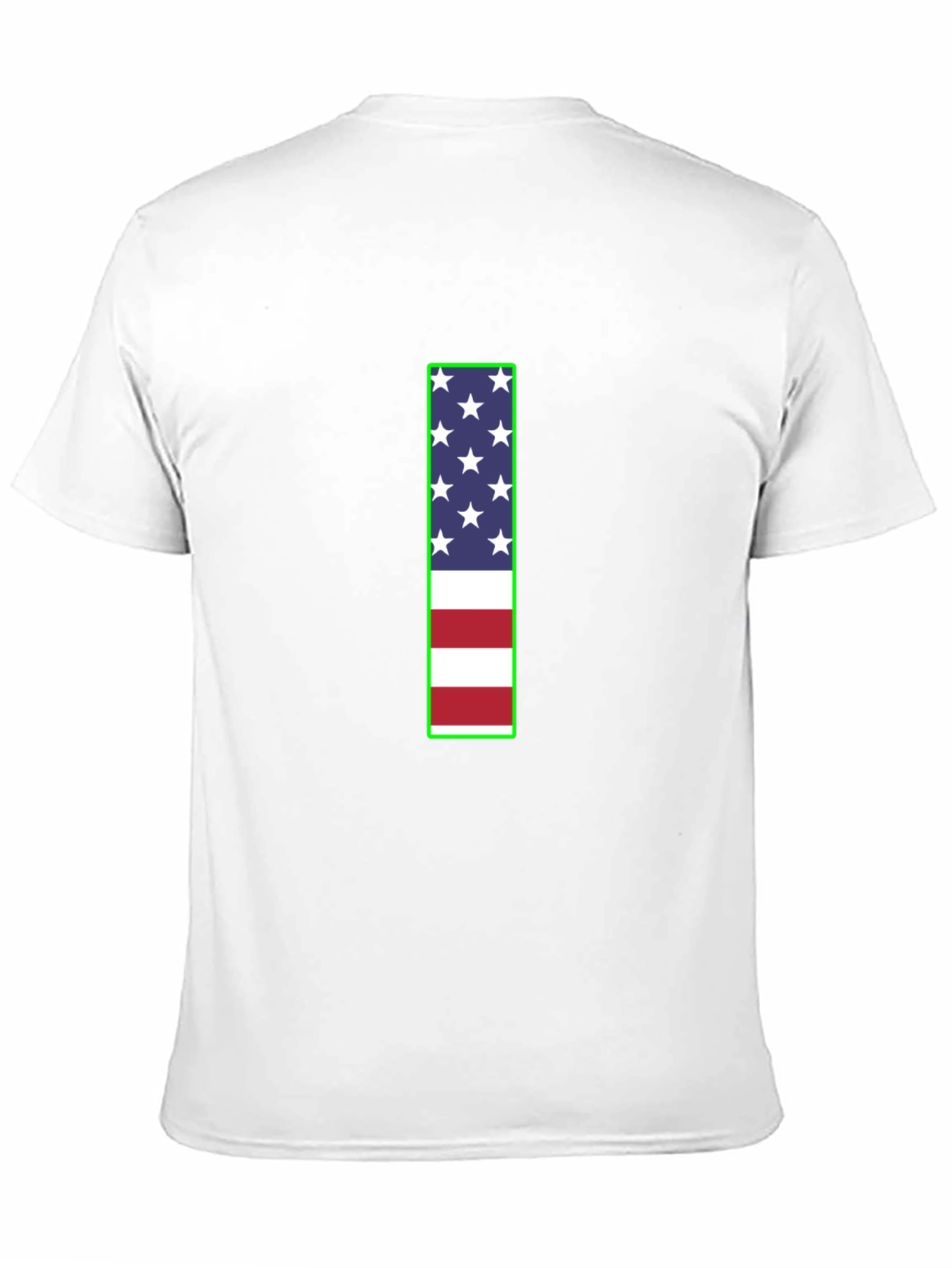 Camiseta Negra con Diseño Bandera Americana