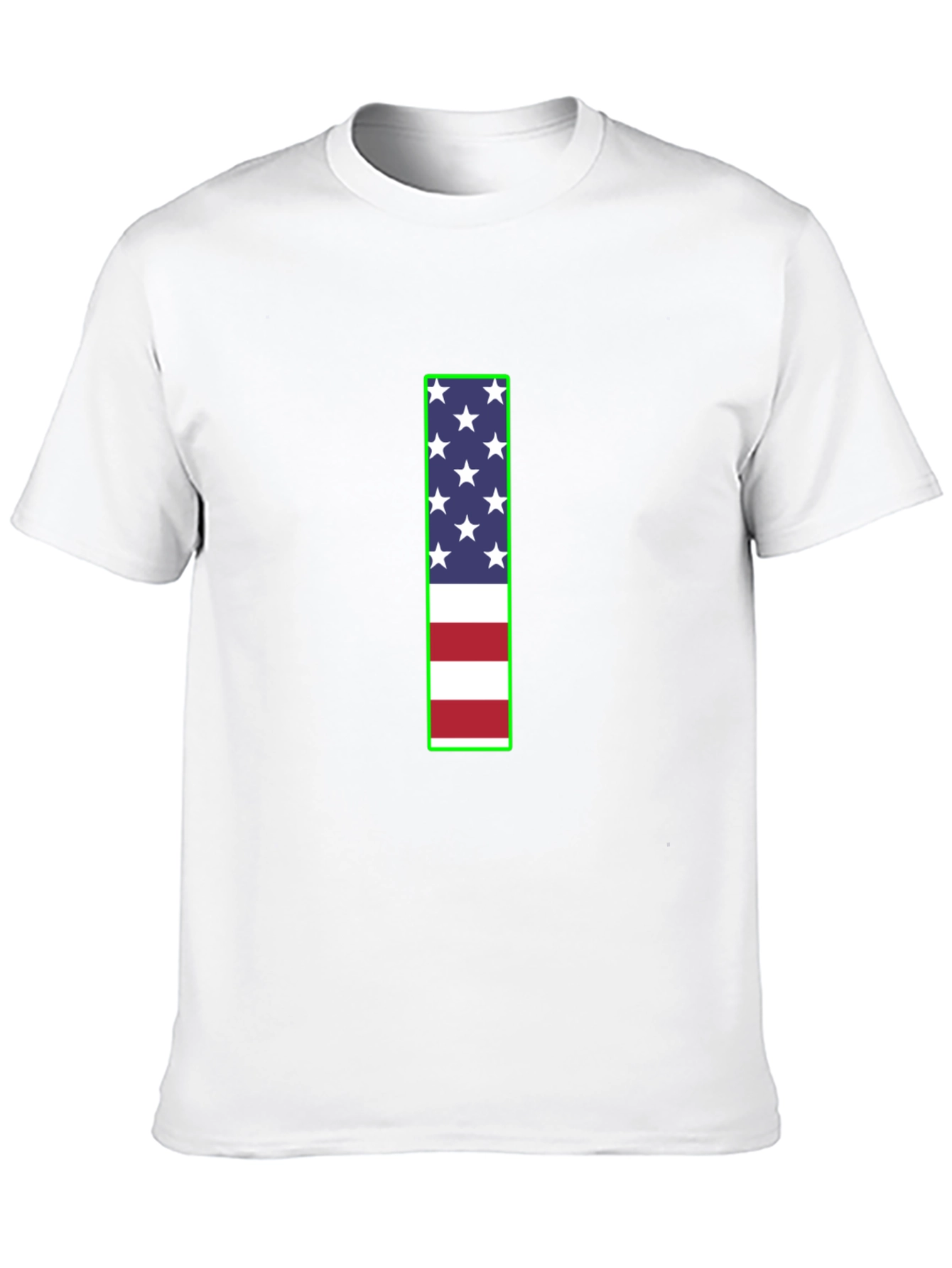 Camiseta Negra con Diseño Bandera Americana