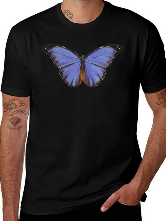 Camiseta Negra con Mariposa Azul