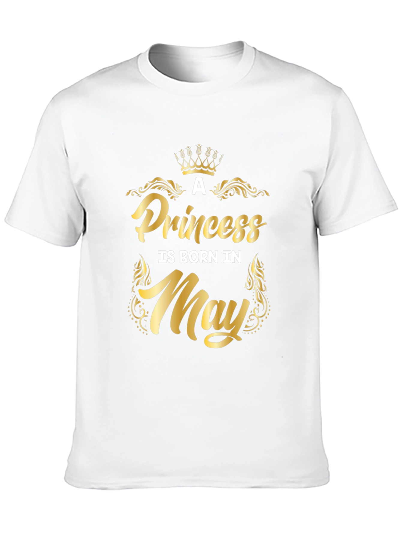 Camiseta Negra Una Princesa Nace en Mayo