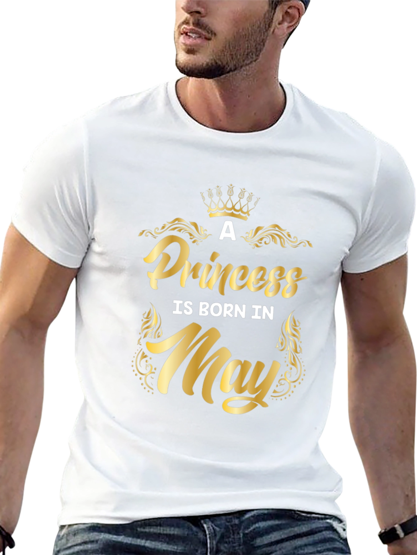 Camiseta Negra Una Princesa Nace en Mayo