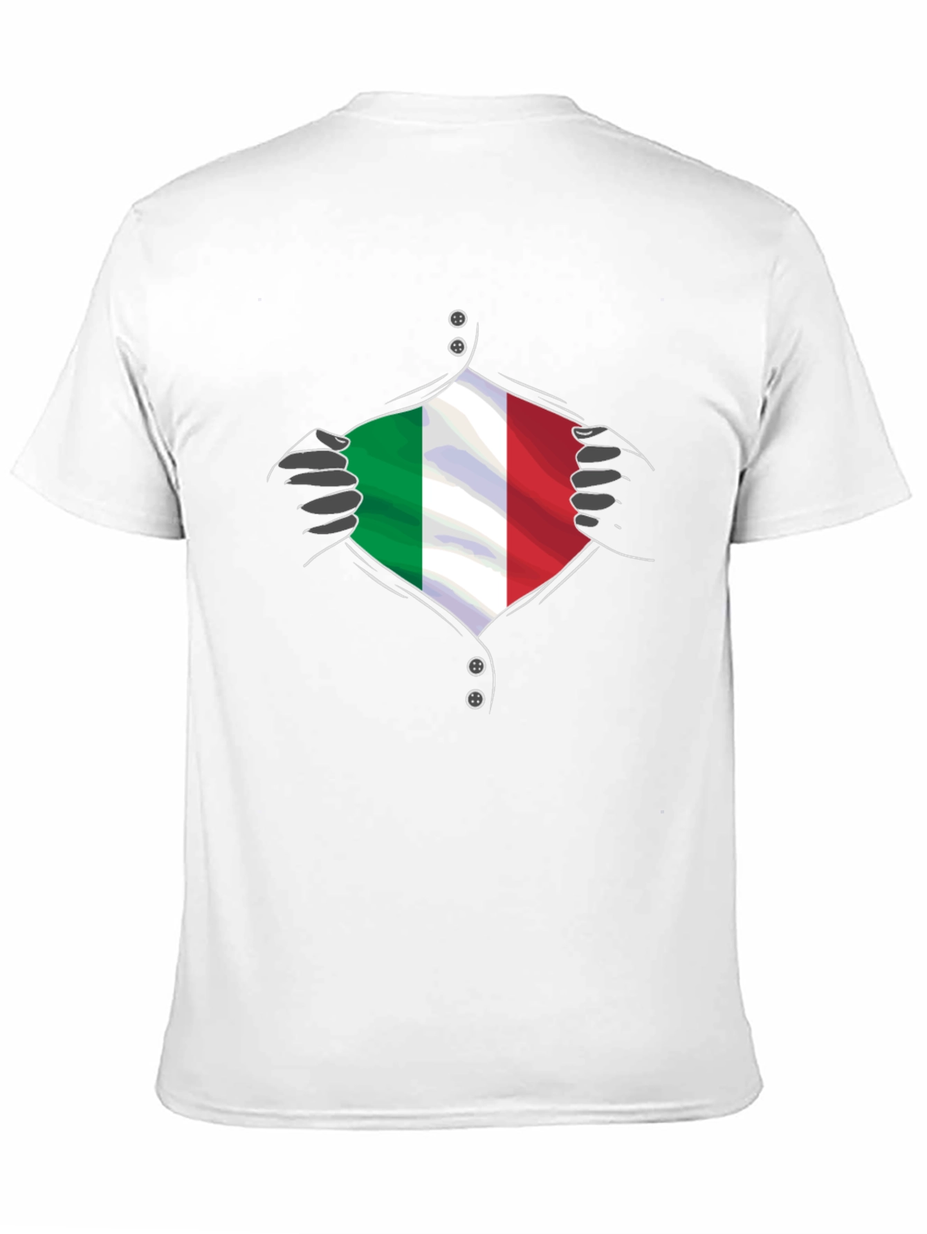 Camiseta Negra con Diseño Bandera Italiana