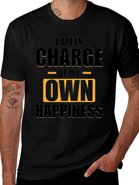 Camiseta Negra - I AM IN CHARGE OF MY OWN HAPPINESS