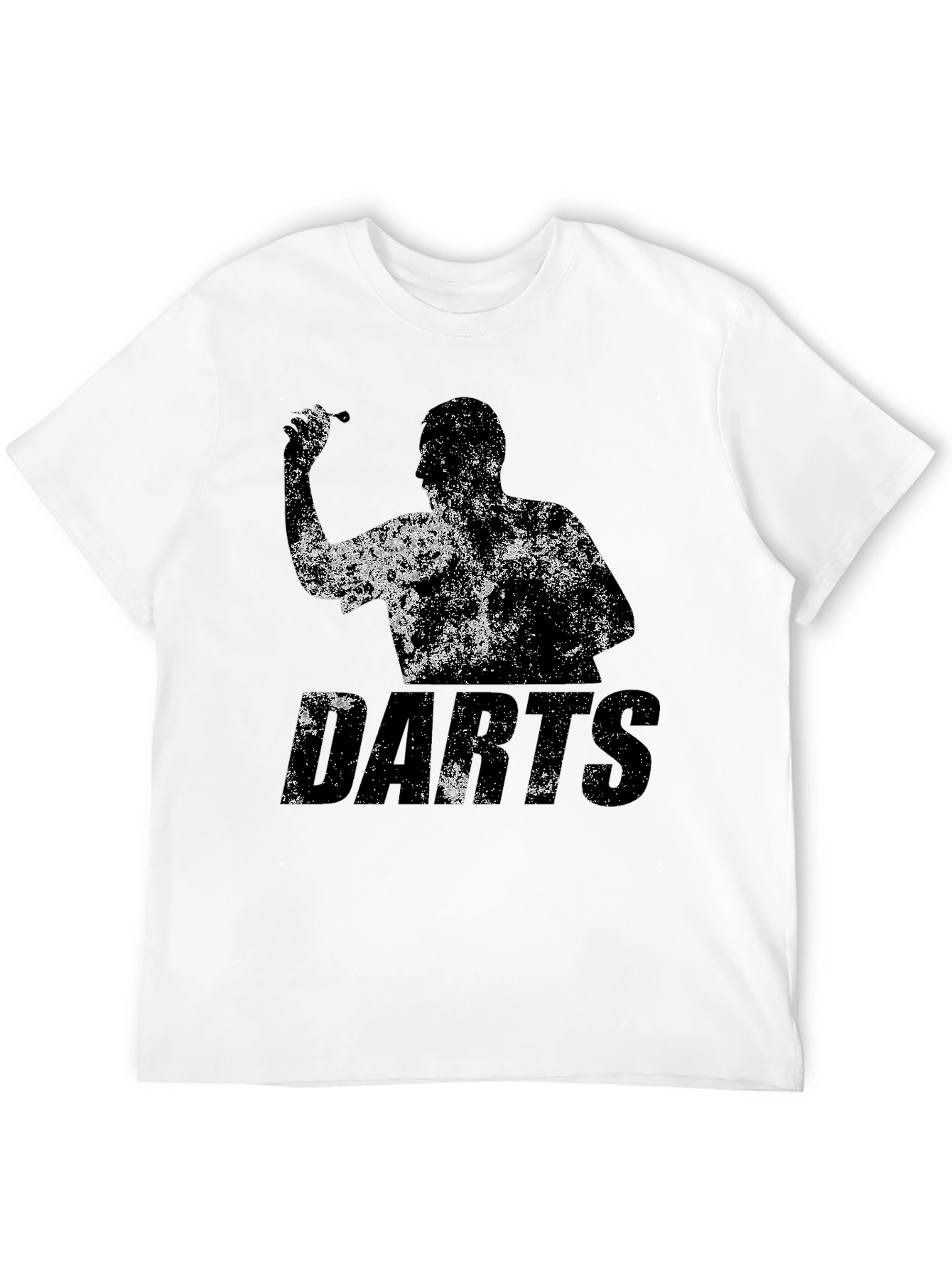 Camiseta Negra Estampada de Dardos para Hombre