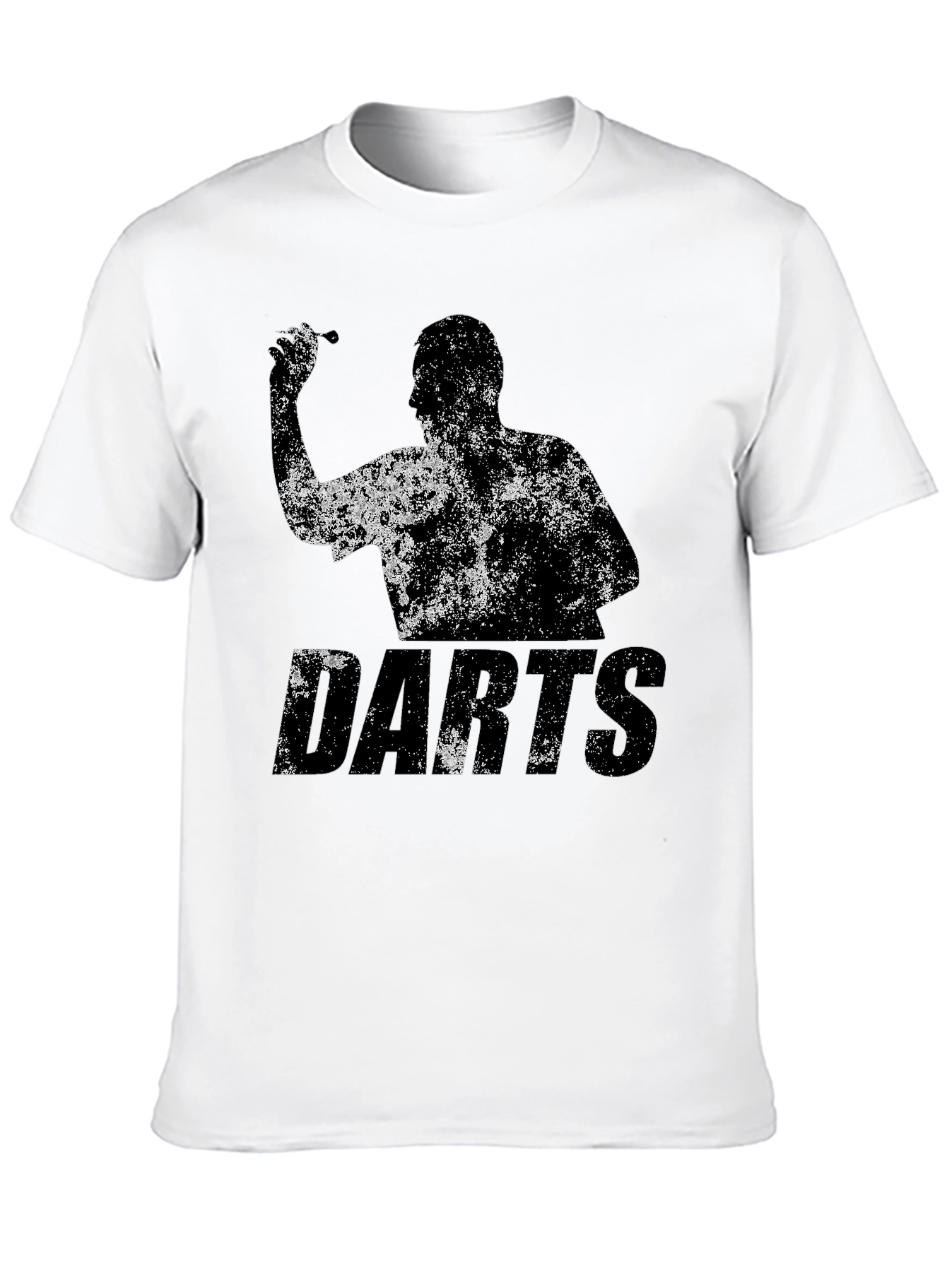 Camiseta Negra Estampada de Dardos para Hombre