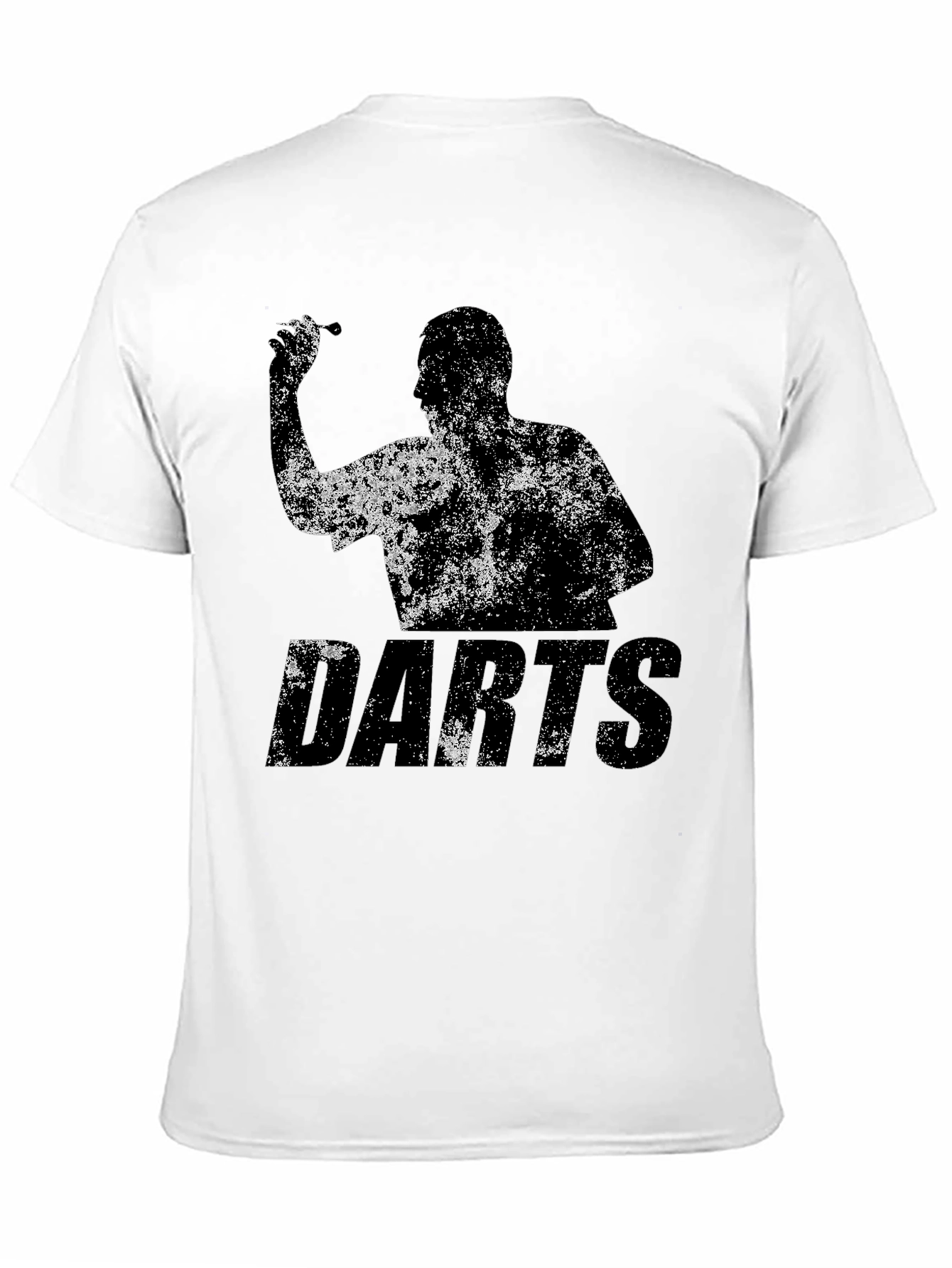 Camiseta Negra Estampada de Dardos para Hombre
