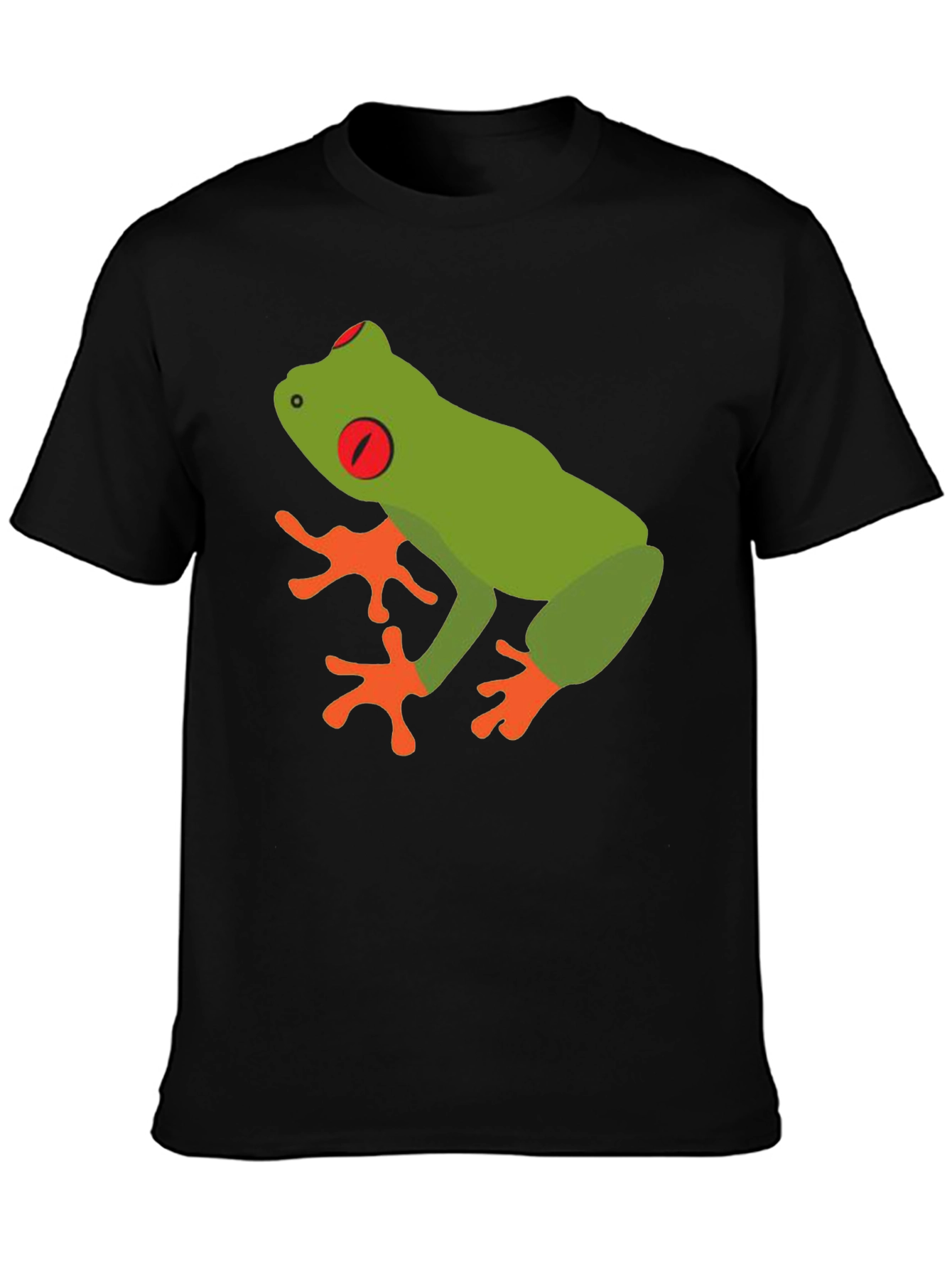 Camiseta Negra con Diseño de Rana Arborícola