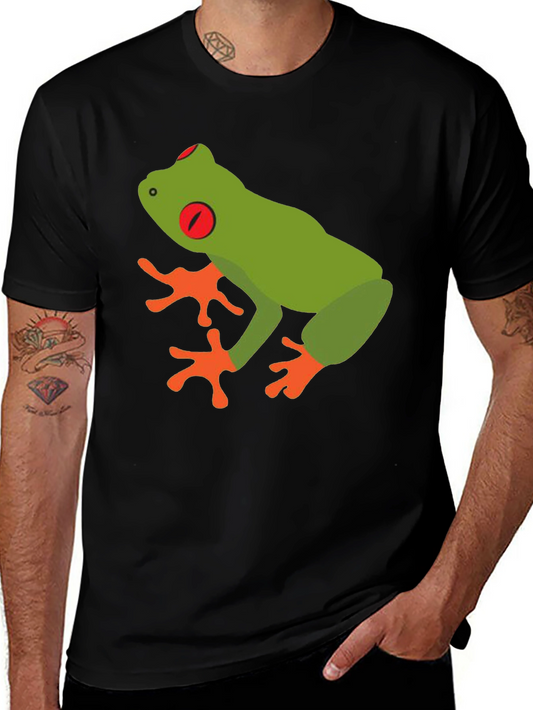 Camiseta Negra con Diseño de Rana Arborícola