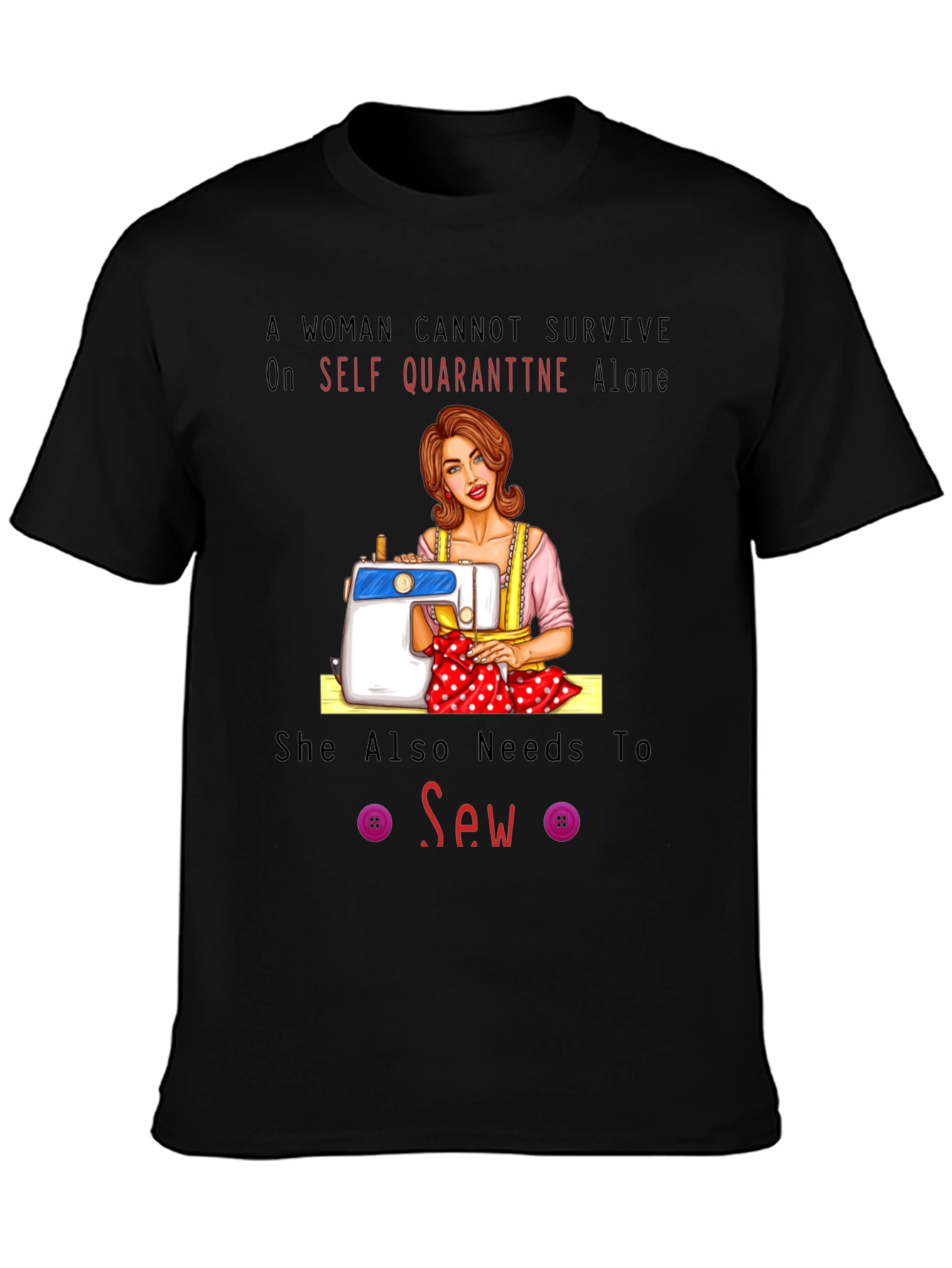 Camiseta Sew - Costura y Estilo en Aislamiento