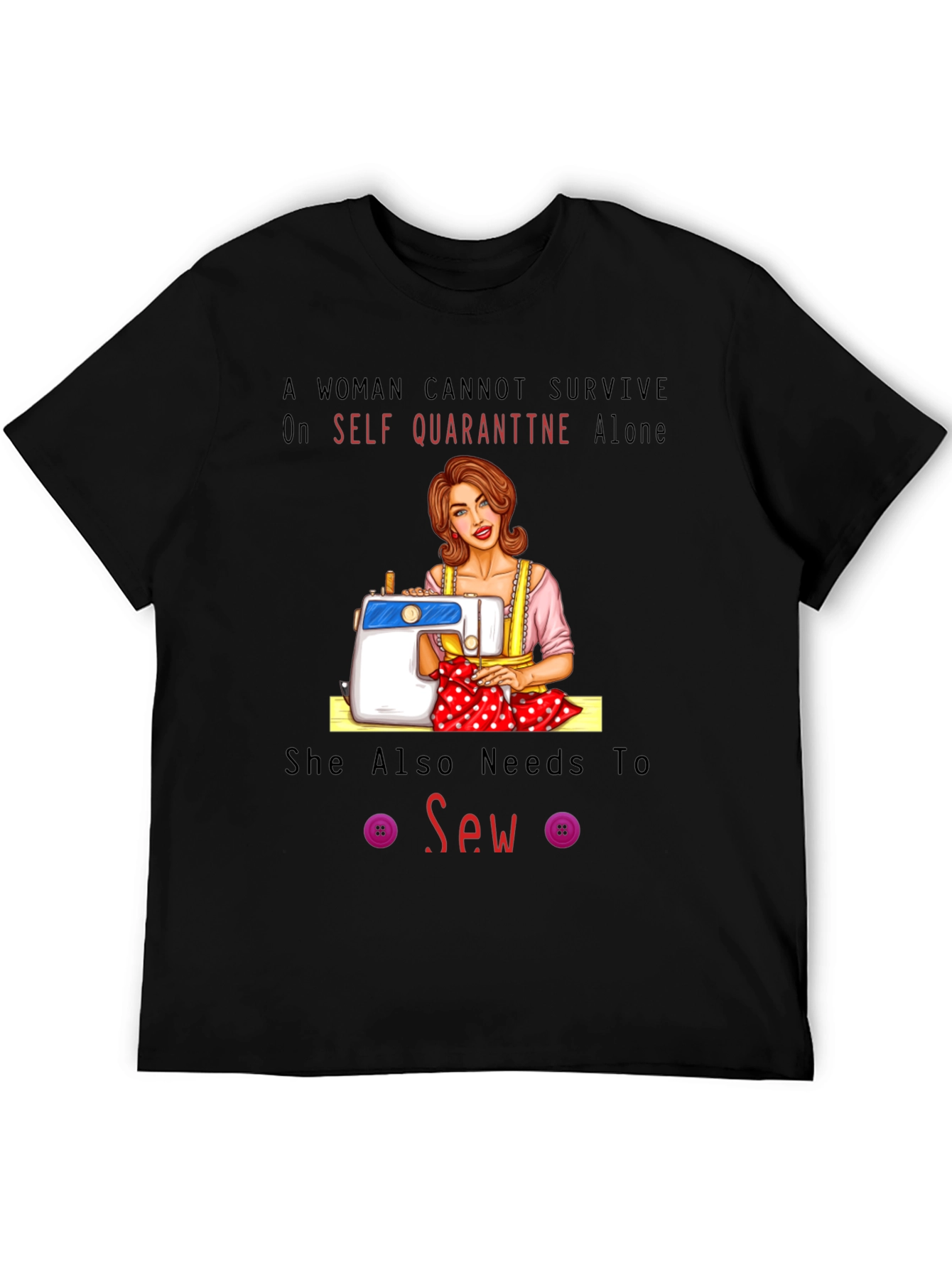 Camiseta Sew - Costura y Estilo en Aislamiento