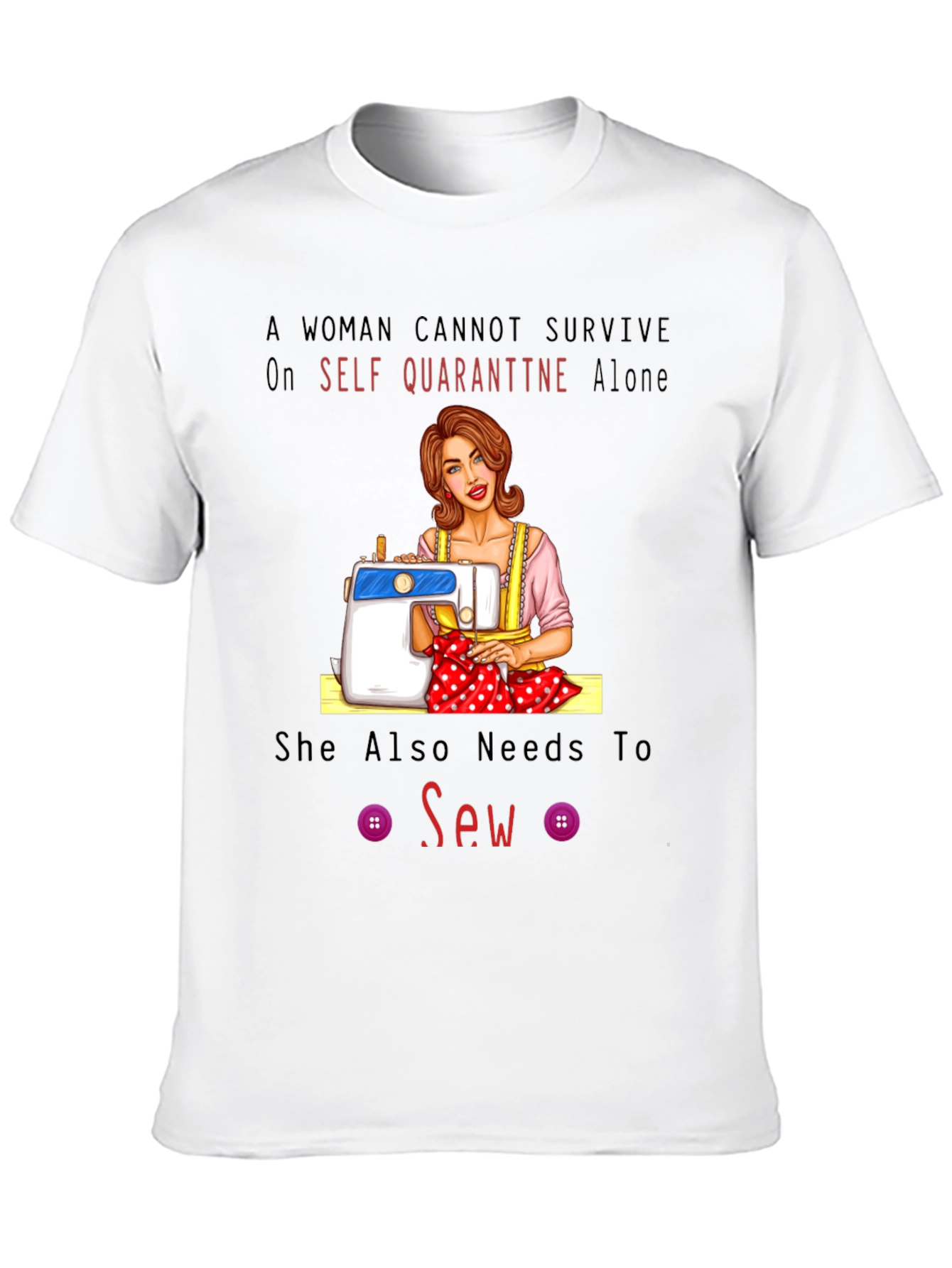 Camiseta Sew - Costura y Estilo en Aislamiento