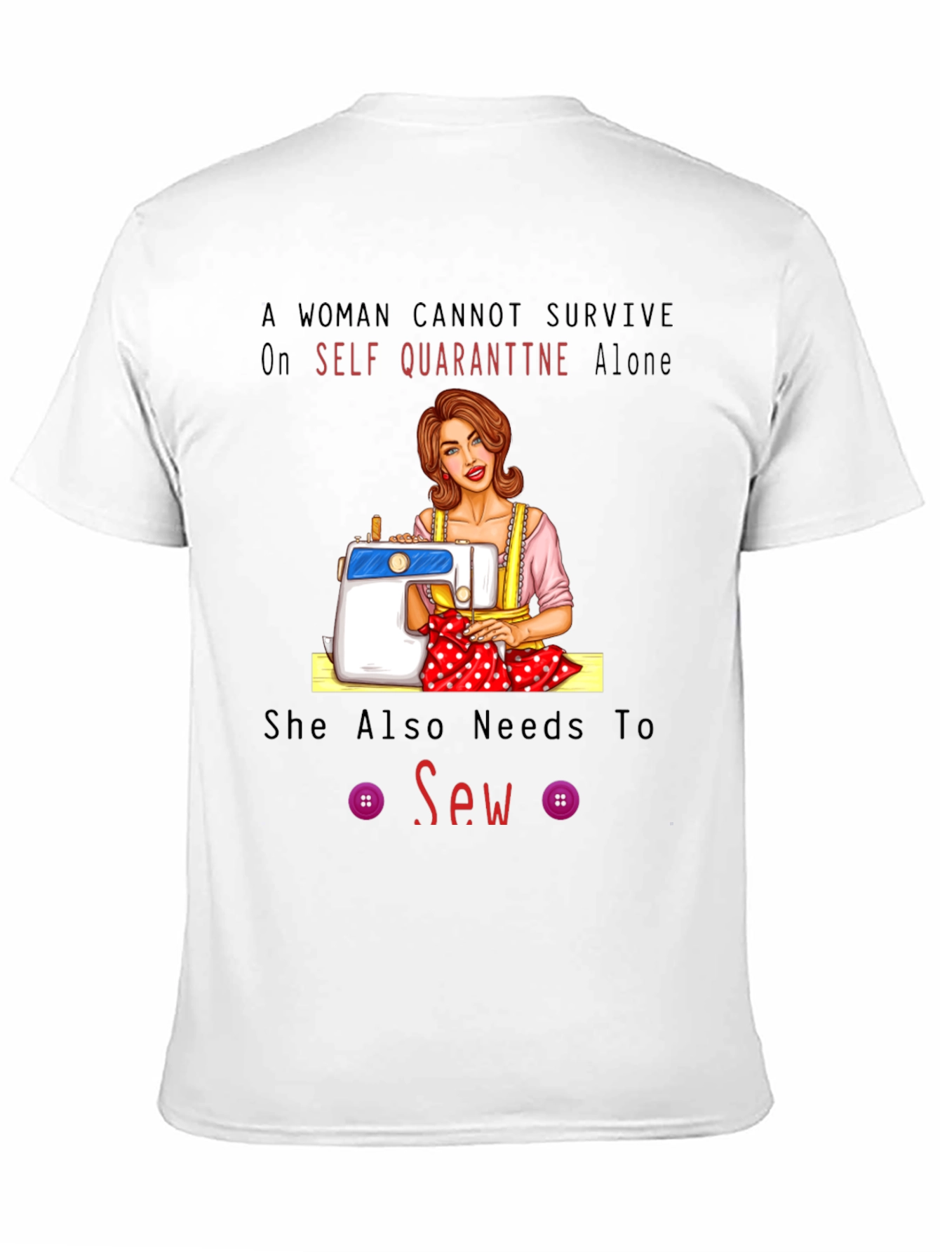 Camiseta Sew - Costura y Estilo en Aislamiento