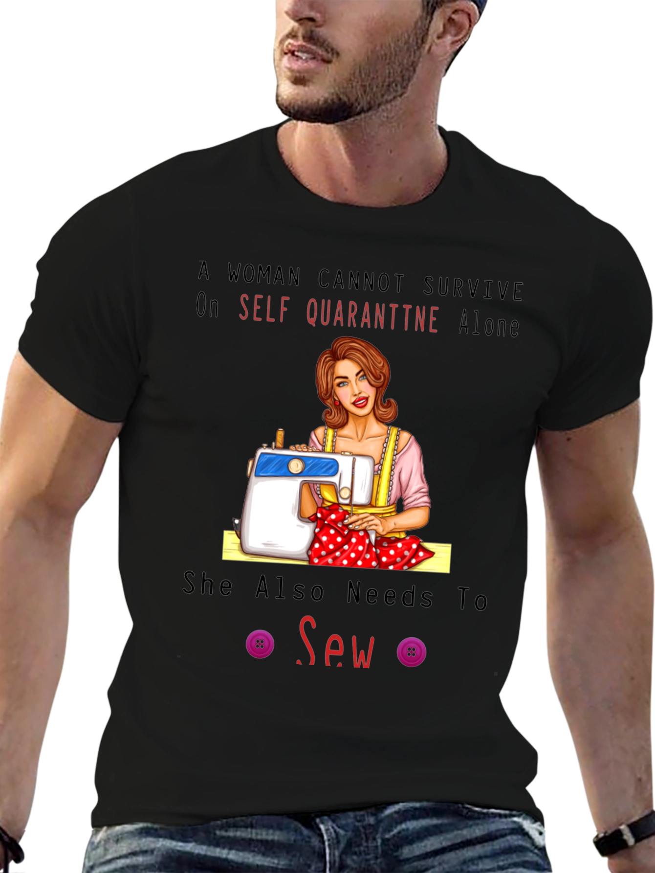 Camiseta Sew - Costura y Estilo en Aislamiento