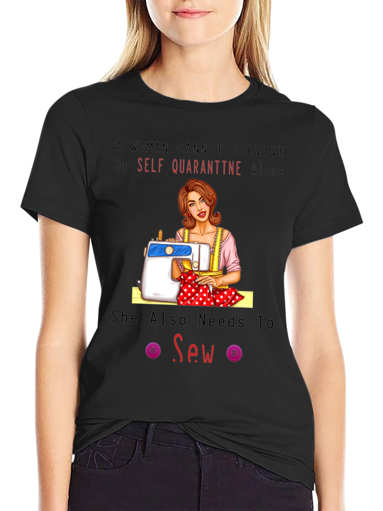 Camiseta Sew - Costura y Estilo en Aislamiento