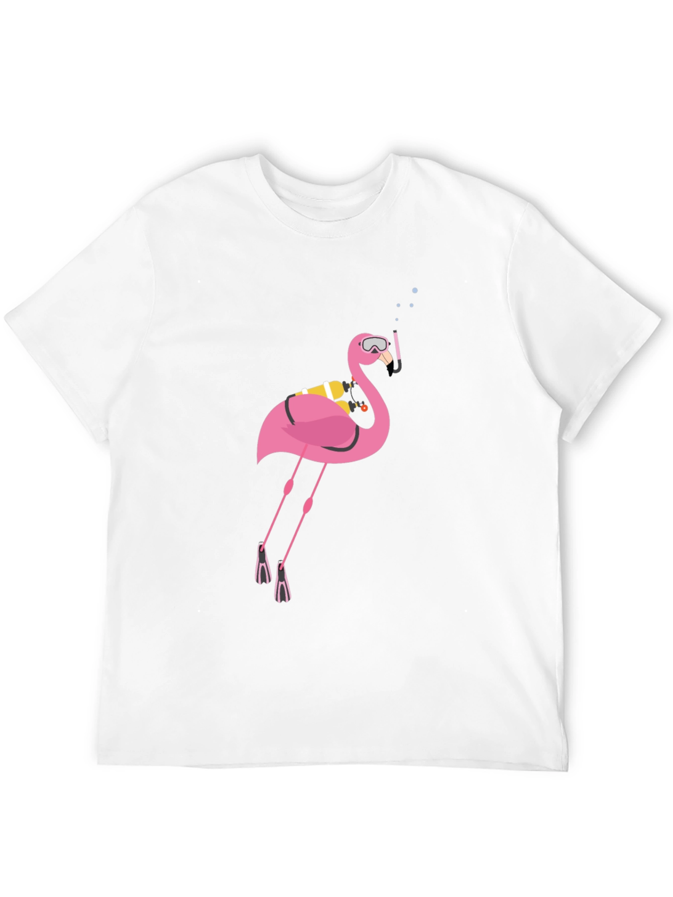 Camiseta Negra con Flamenco Buceador