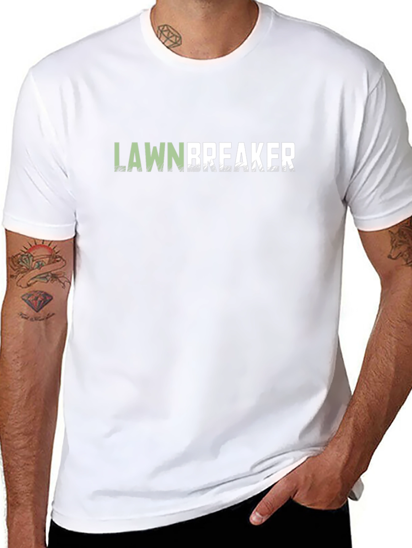 Camiseta Negra Lawnbreaker para Hombre