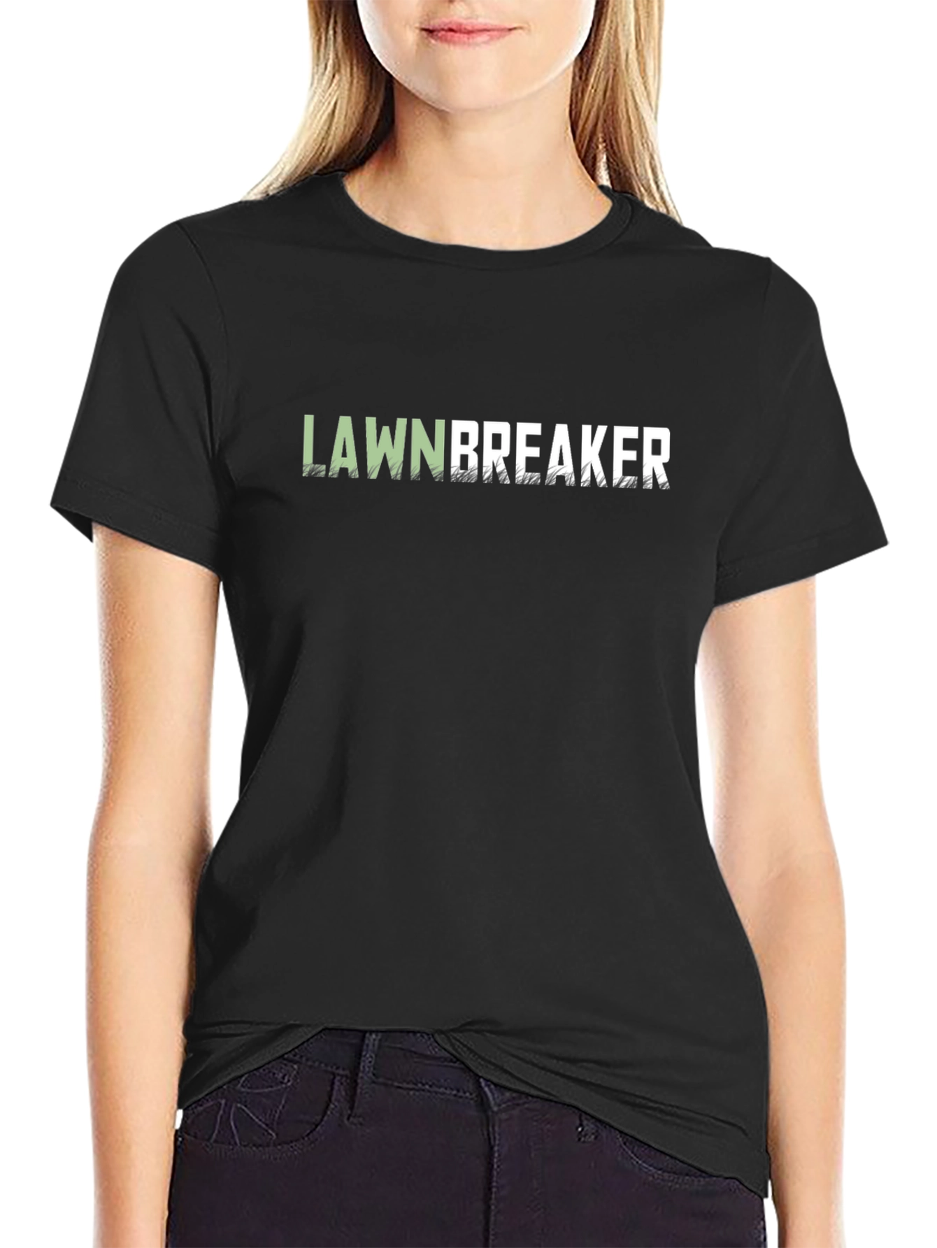 Camiseta Negra Lawnbreaker para Hombre