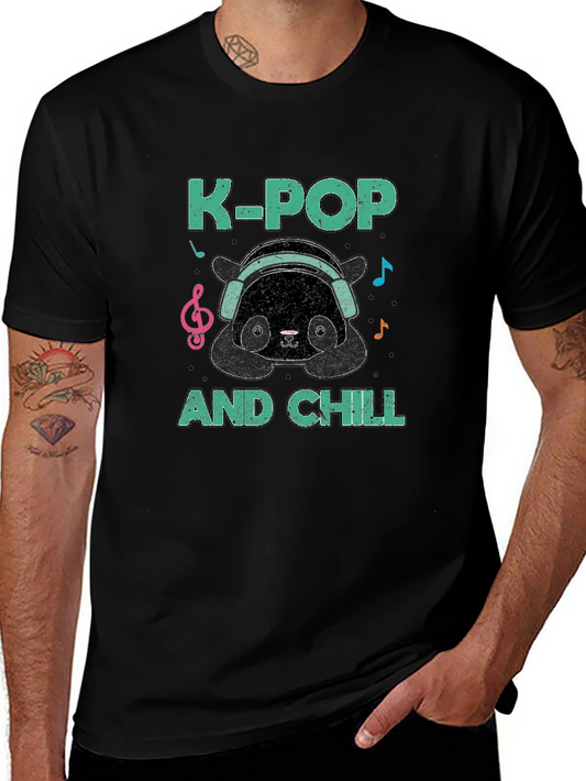 Camiseta Hombre K-Pop and Chill Panda