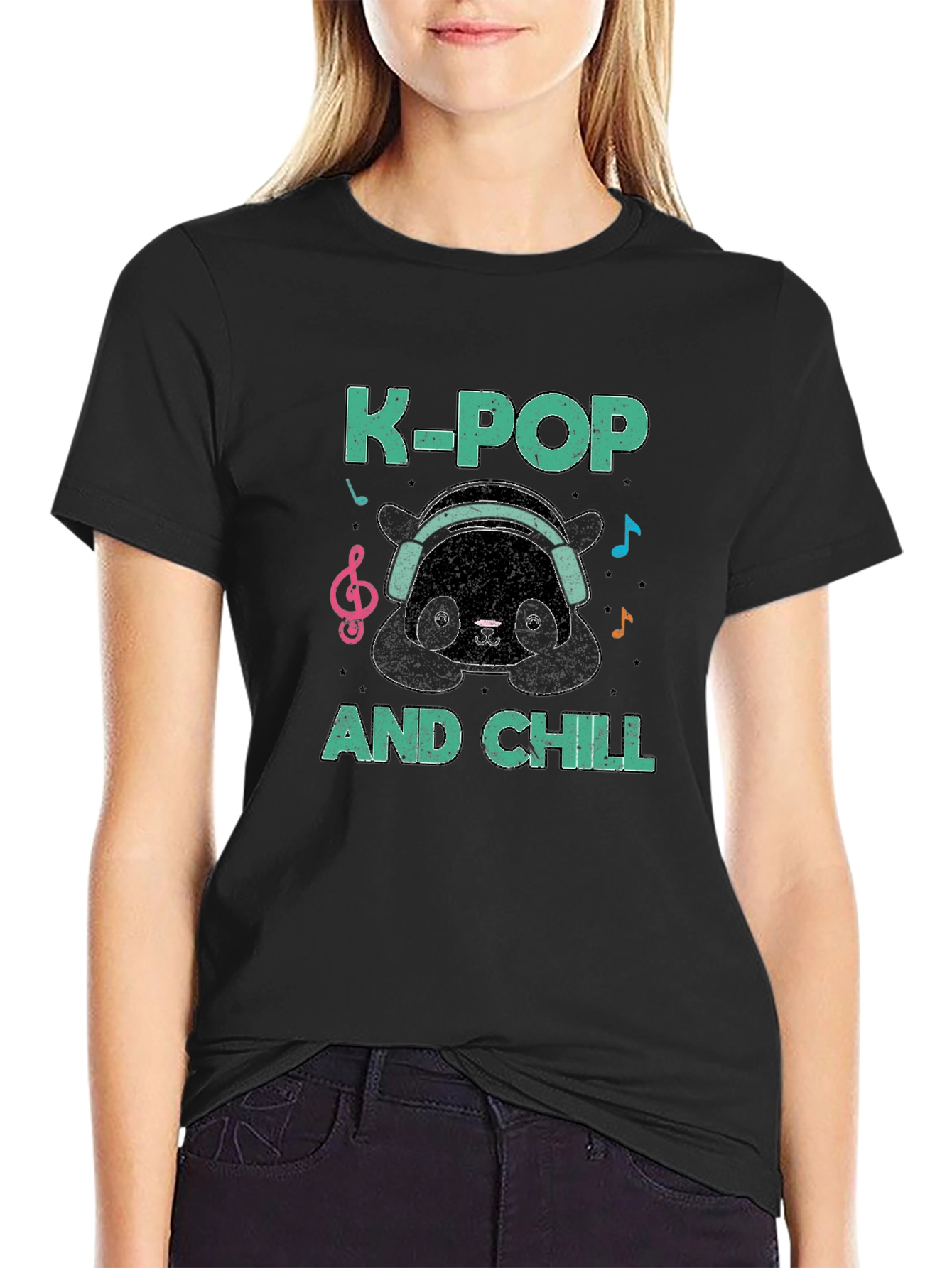 Camiseta Hombre K-Pop and Chill Panda